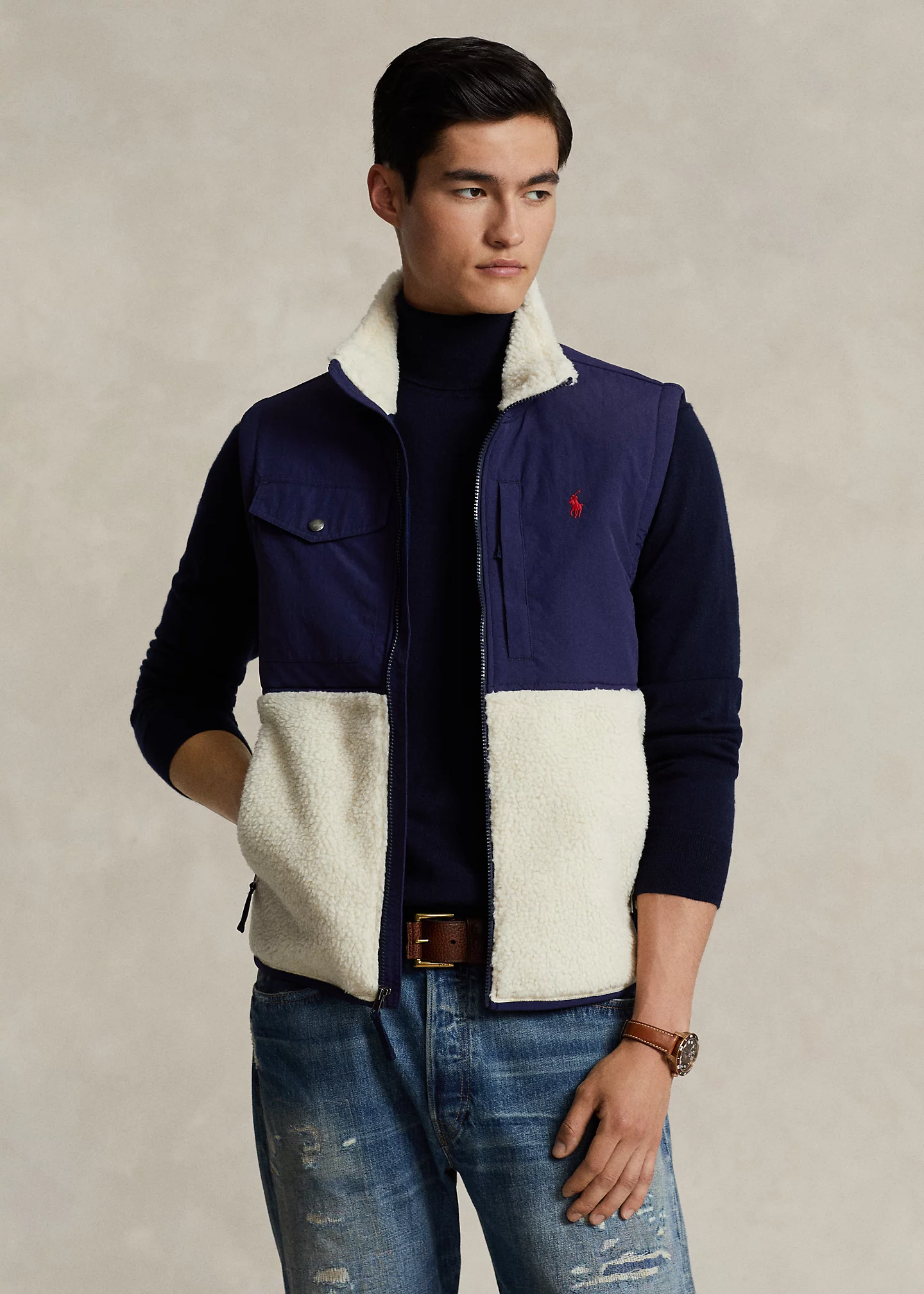 Wind-Blocking Hybrid Vest