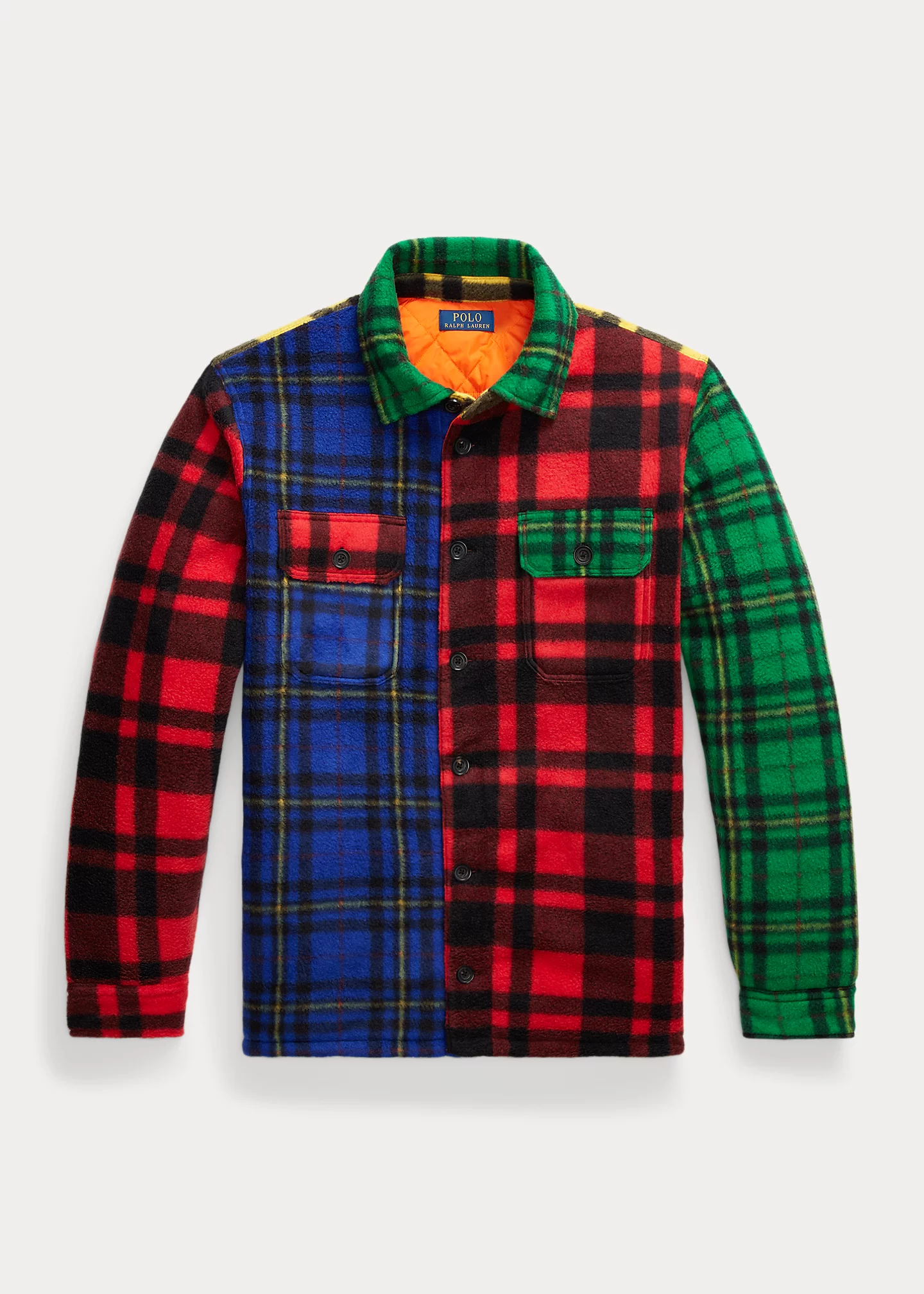 Plaid Brushed Fleece Shirt Jacket