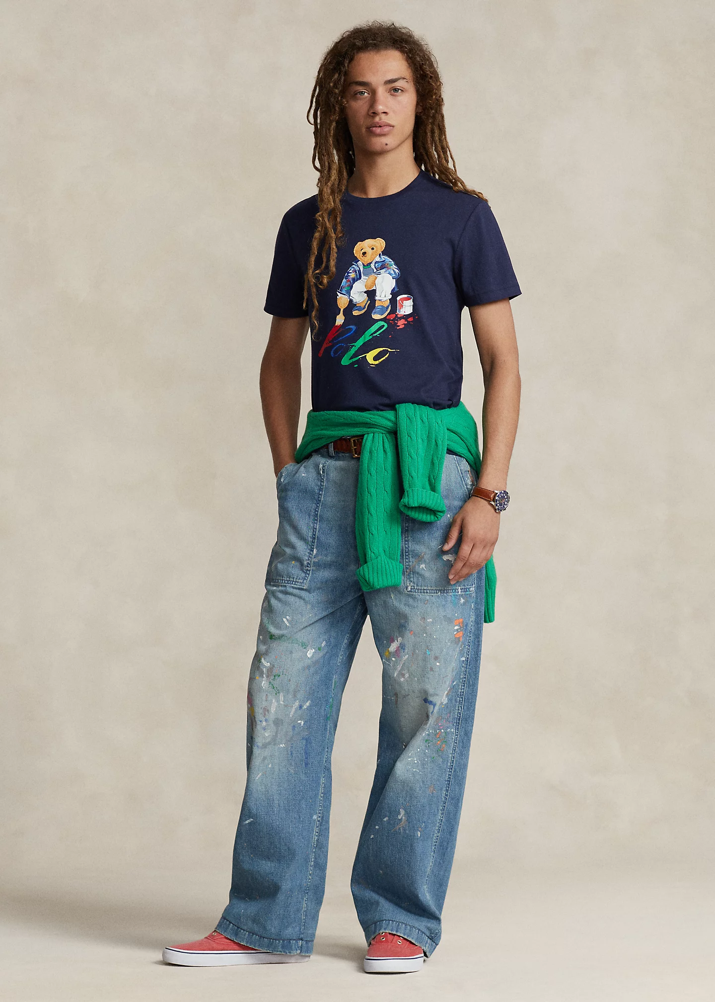 Naval-Inspired Distressed Jean