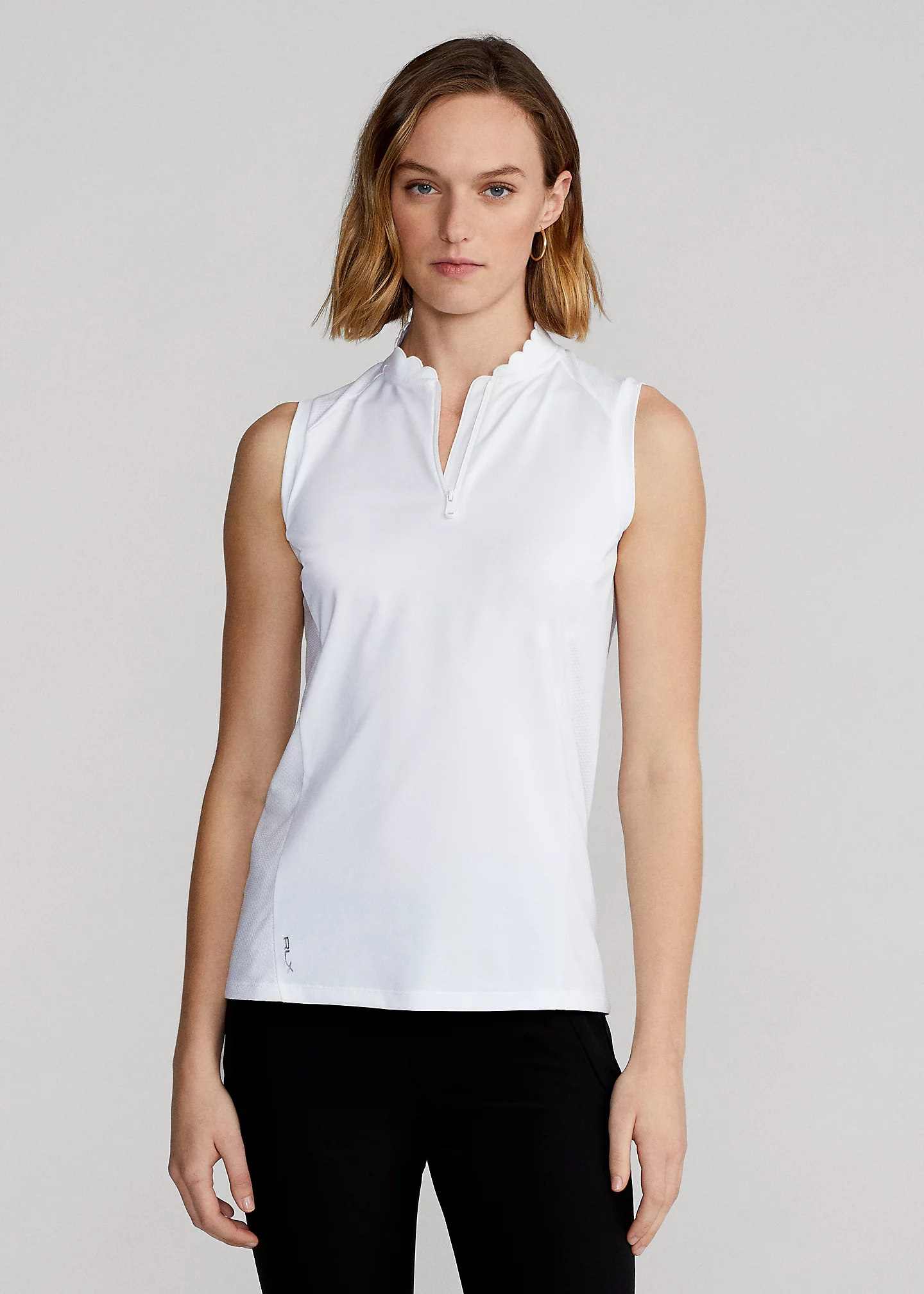 Sleeveless Quarter-Zip Polo Shirt