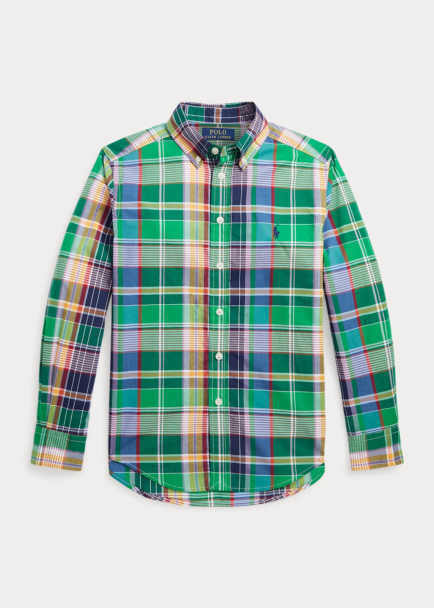 Plaid Cotton Poplin Shirt