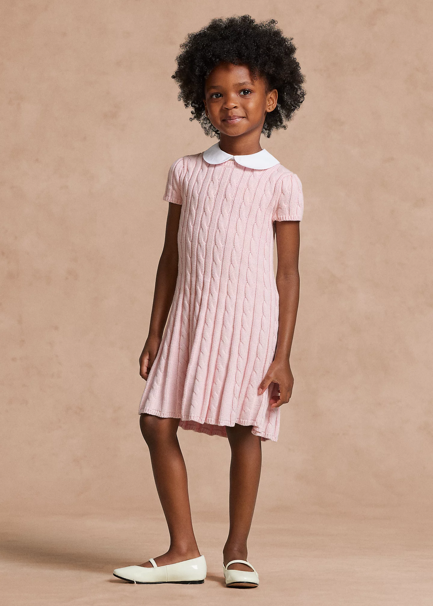 Cable-Knit Cotton Sweater Dress