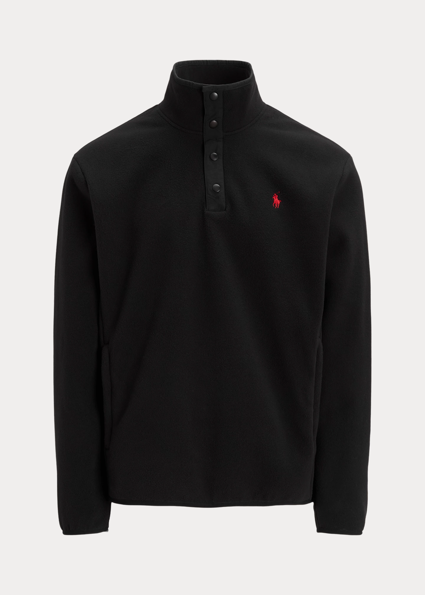 Brushed Fleece Mockneck Pullover