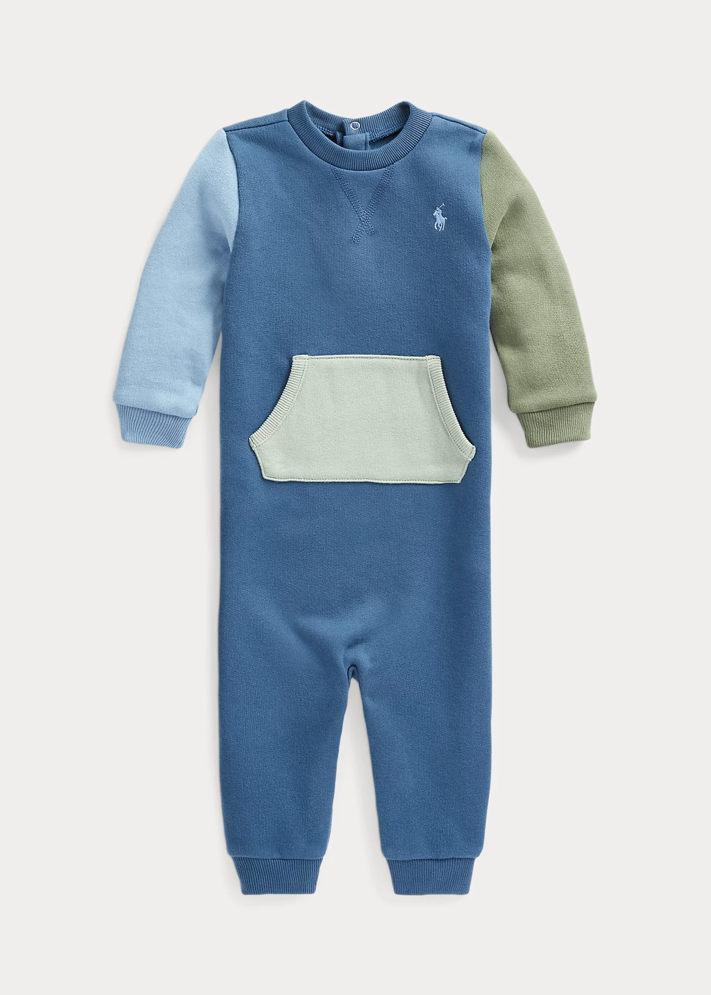 Color-Blocked Fleece Coverall