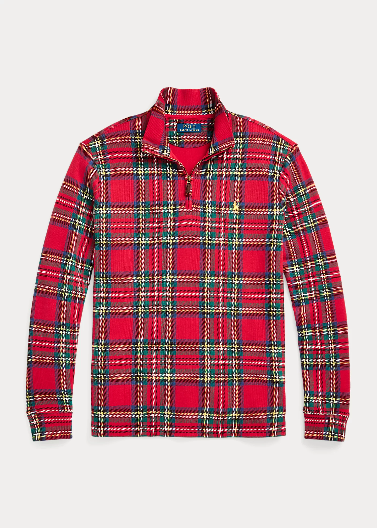 Plaid Estate-Rib Pullover