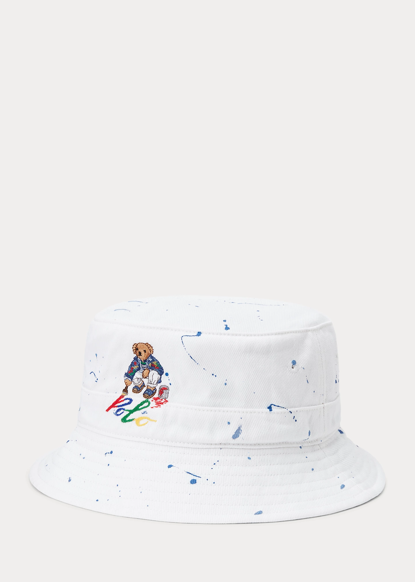 Polo Bear Paint-Splatter Bucket Hat