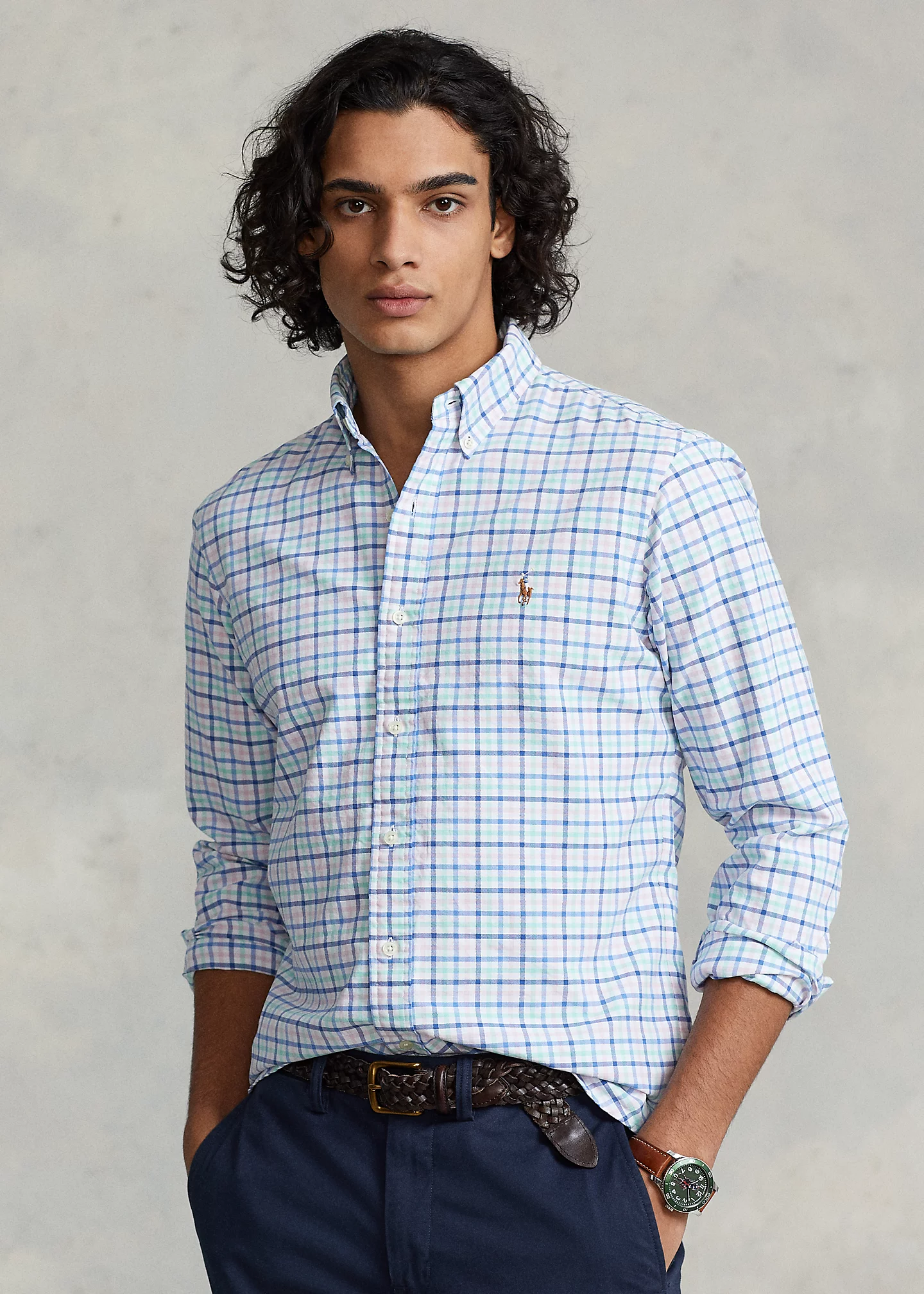 Classic Fit Gingham Oxford Shirt
