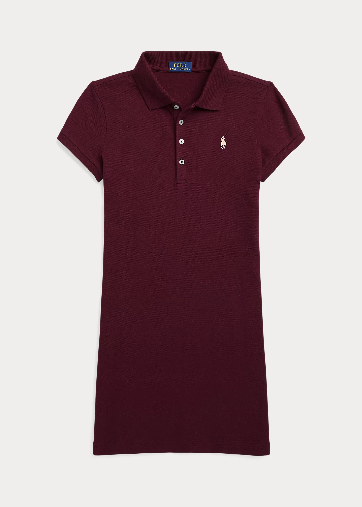 Cotton Mesh Polo Dress