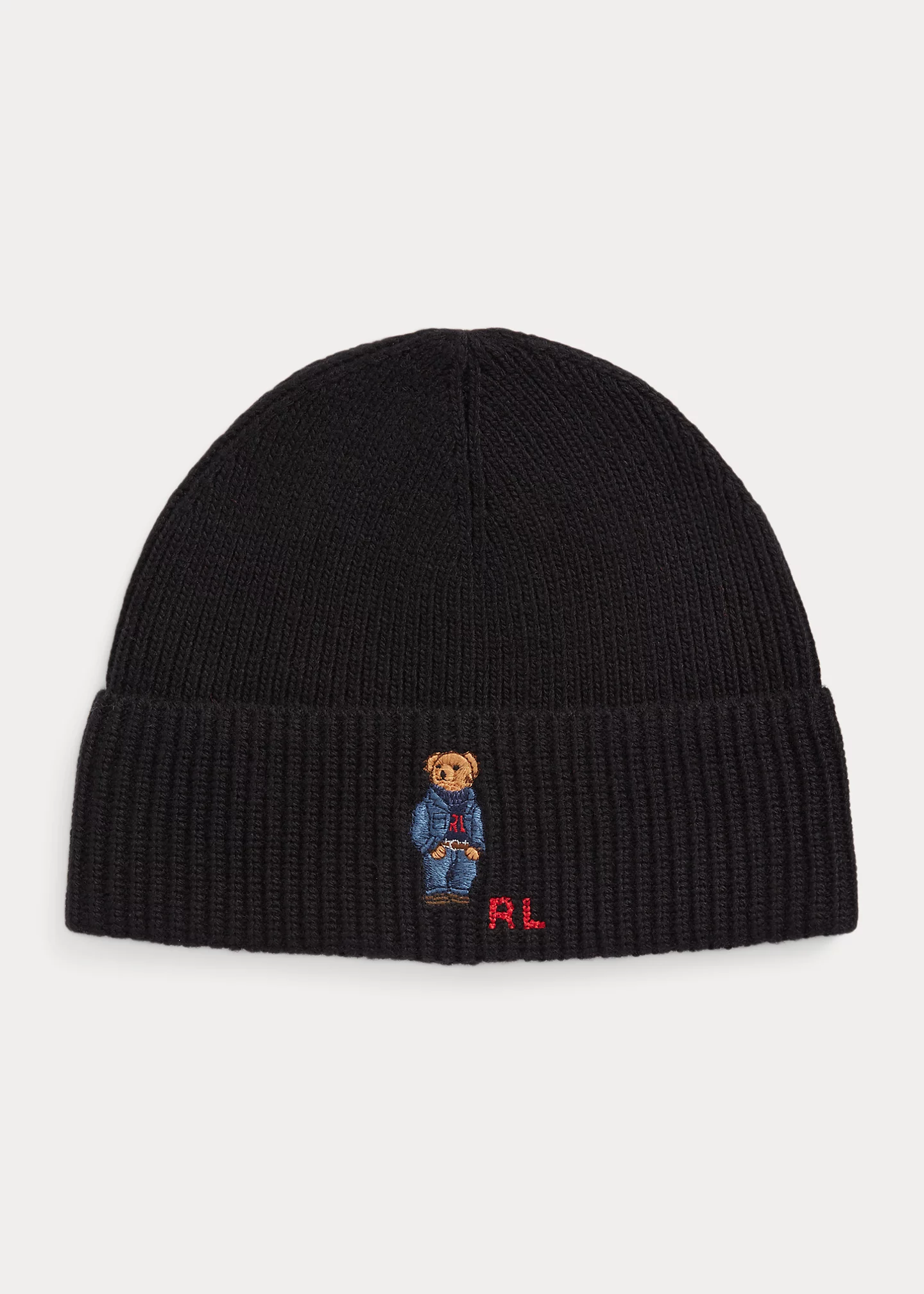 Polo Bear Rib-Knit Beanie