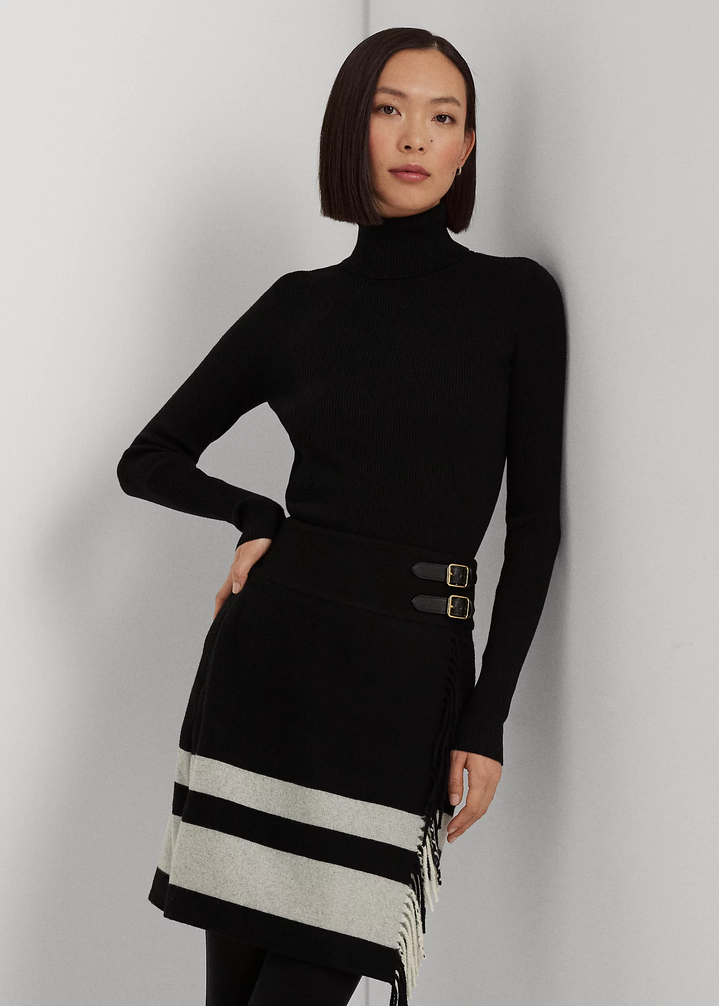 Ribbed Turtleneck Sweater