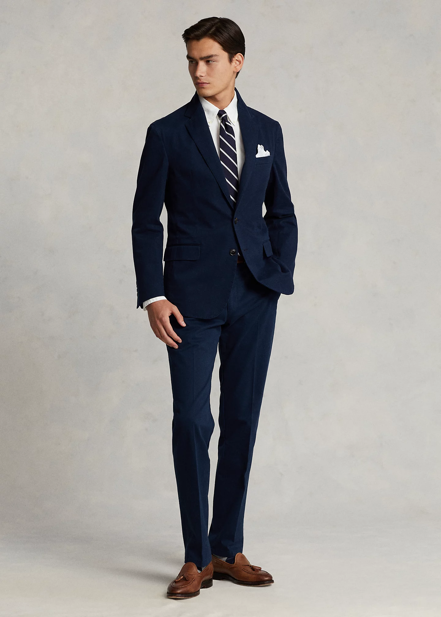 Garment-Dyed Stretch Chino Suit Trouser