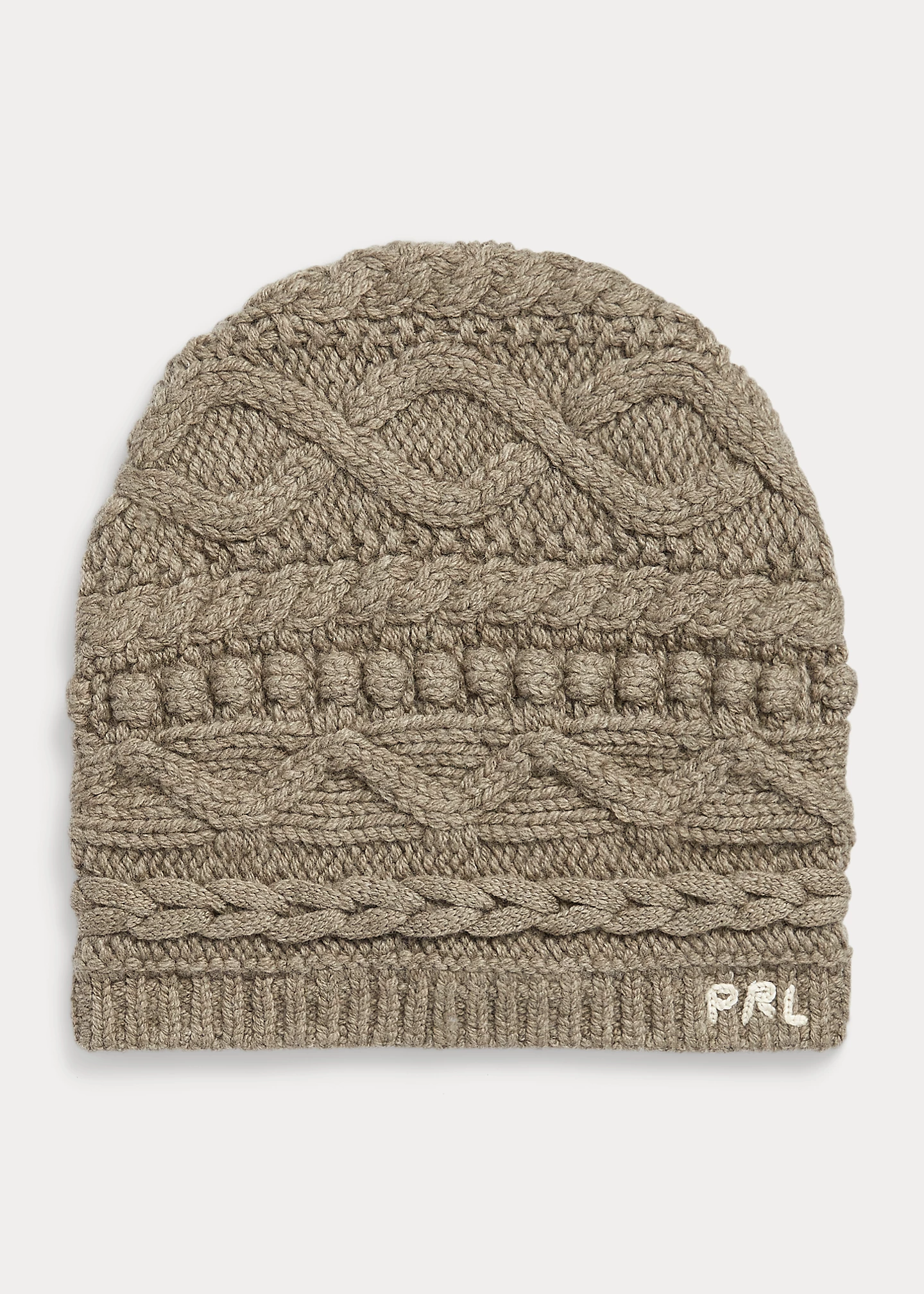 Aran-Knit Wool-Blend Beanie