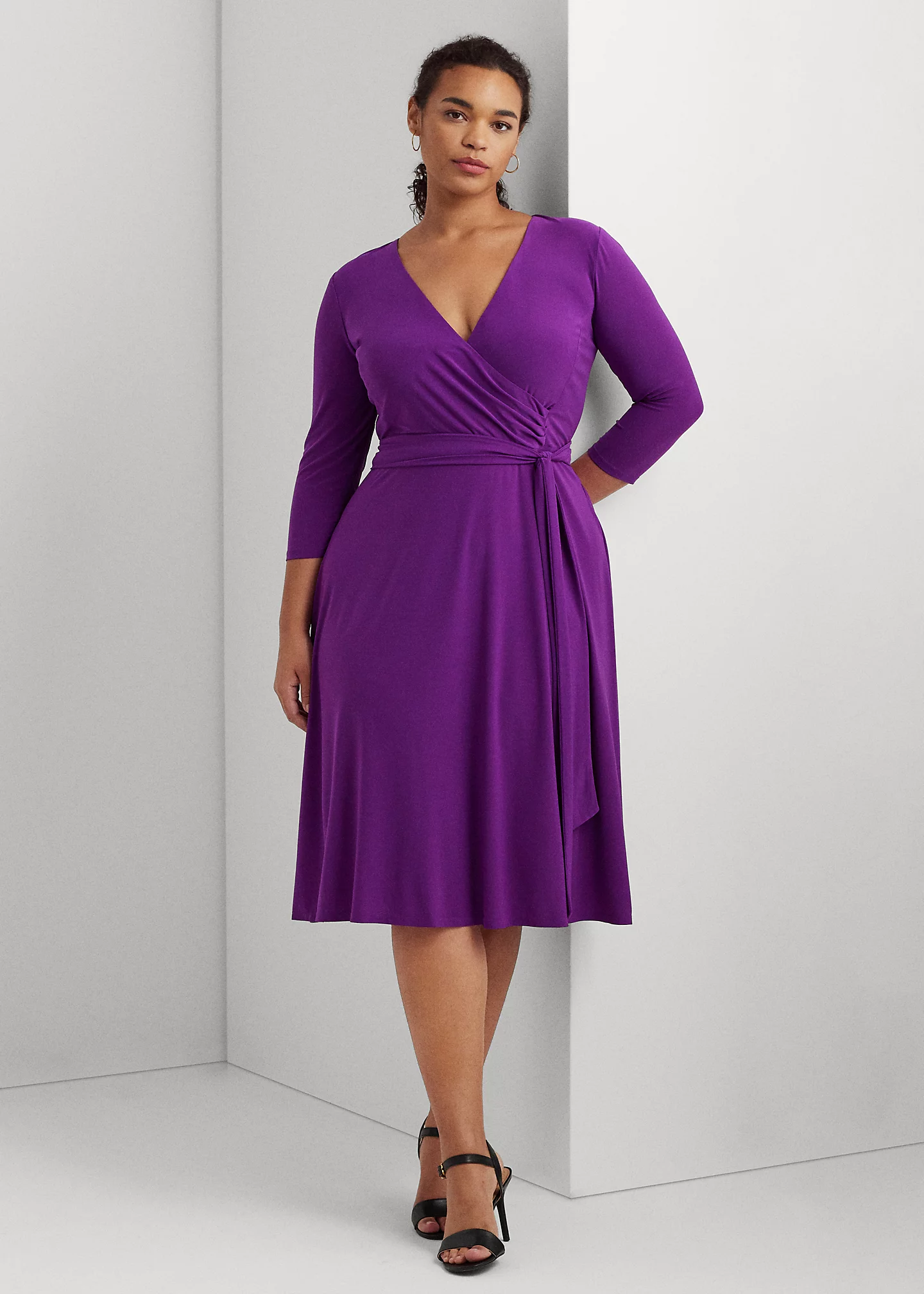 Surplice Jersey Dress