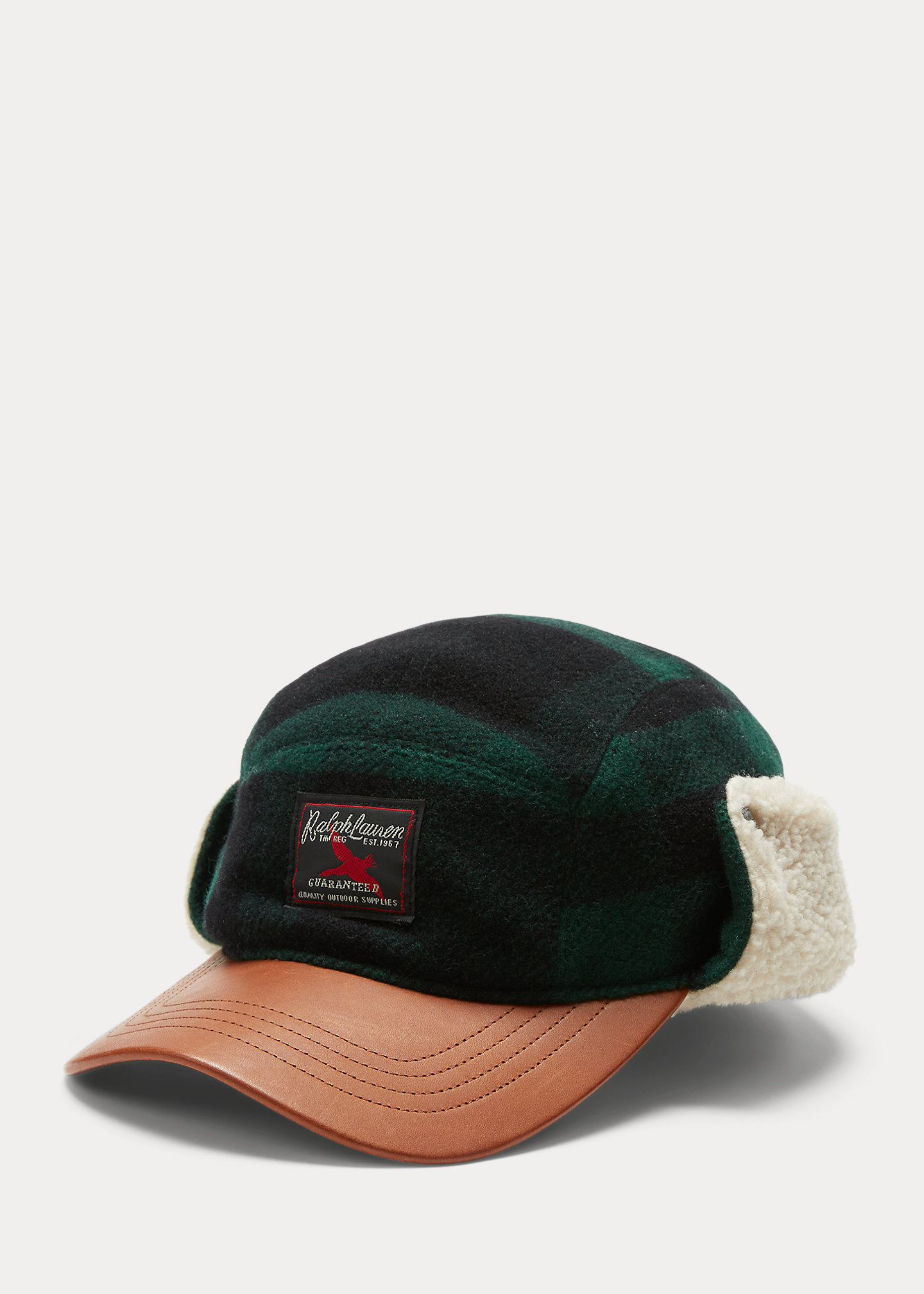 Buffalo Check Wool-Blend Earflap Cap