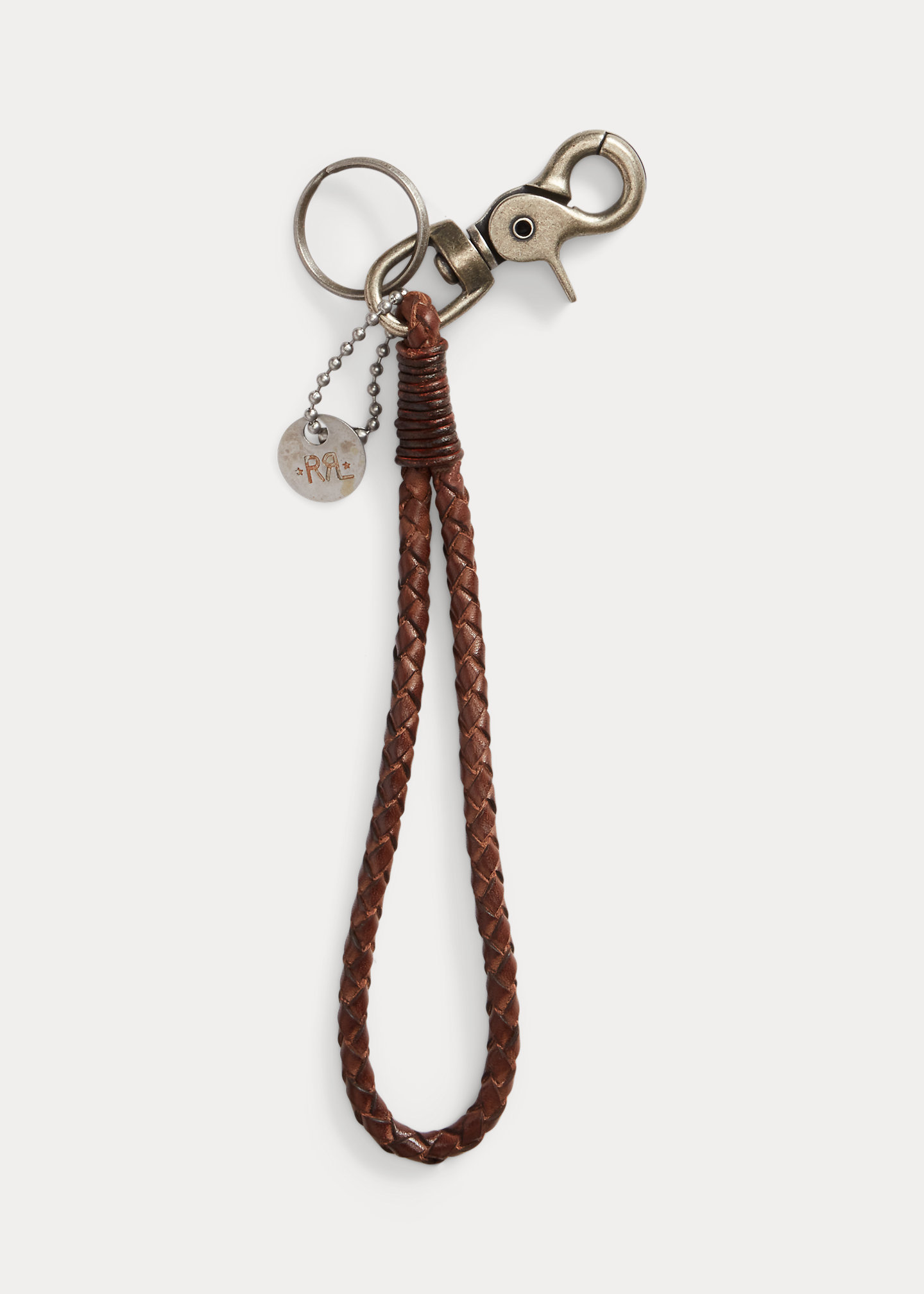 Braided Leather Key Fob