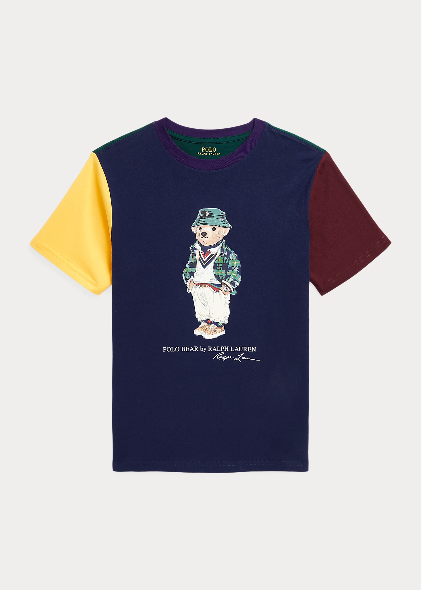 Polo Bear Color-Blocked Cotton Tee
