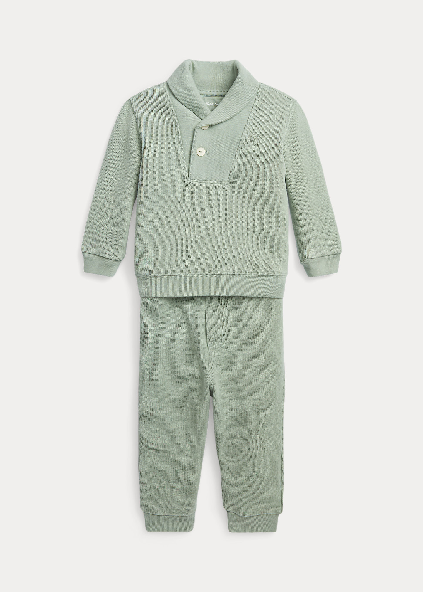 French-Rib Cotton Pullover & Pant Set