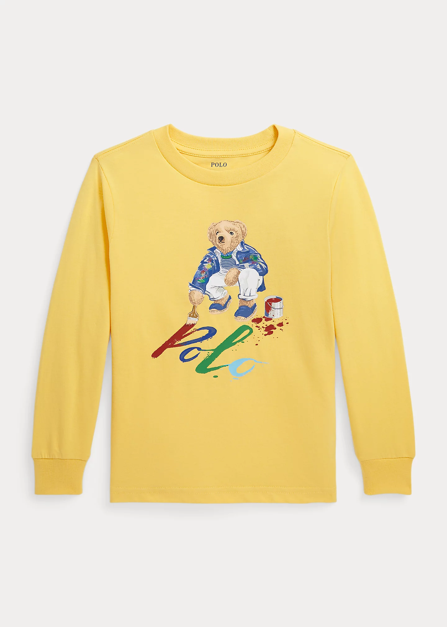 Polo Bear Cotton Long-Sleeve Tee