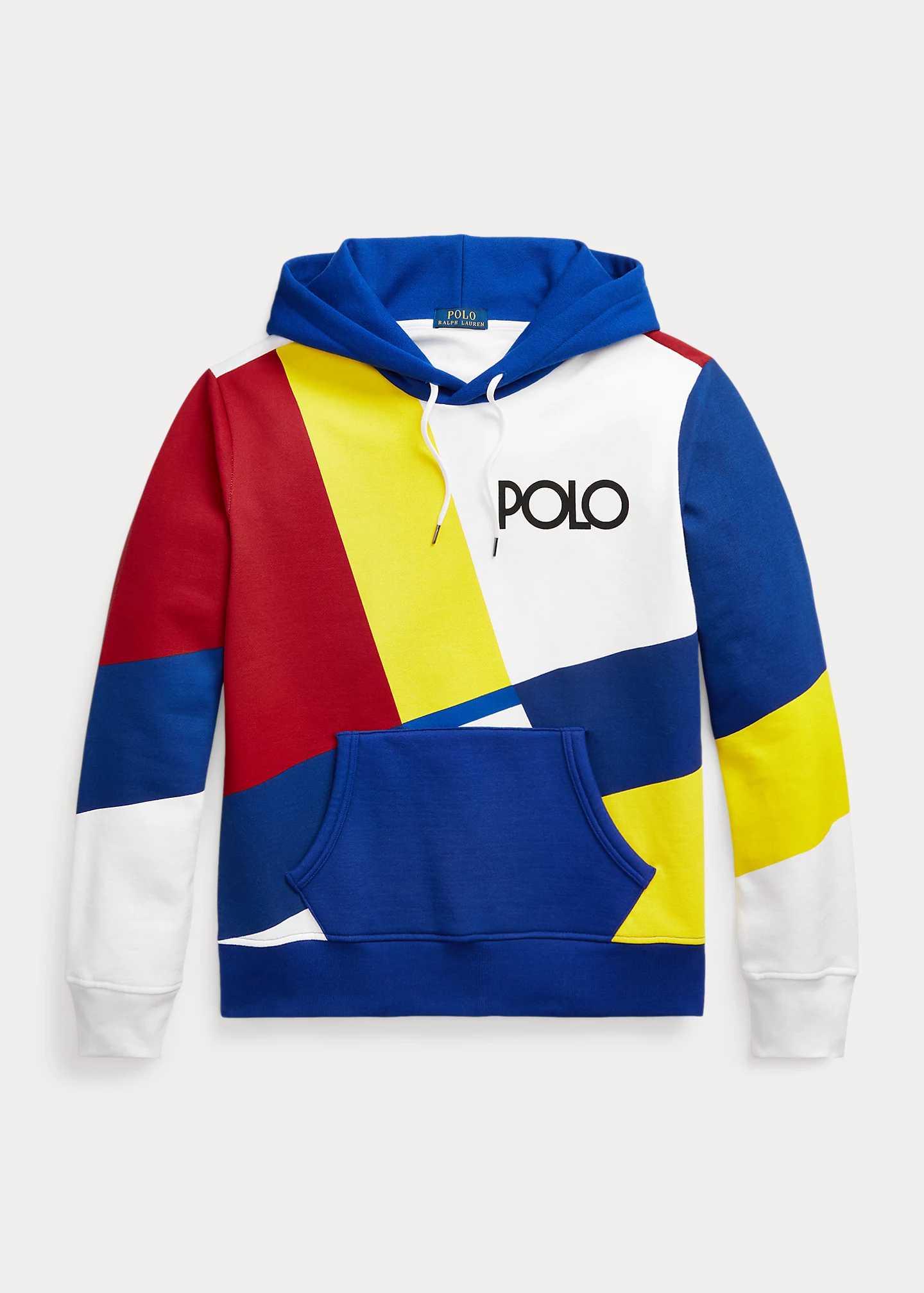 Logo Color-Blocked Brushed Fleece Hoodie