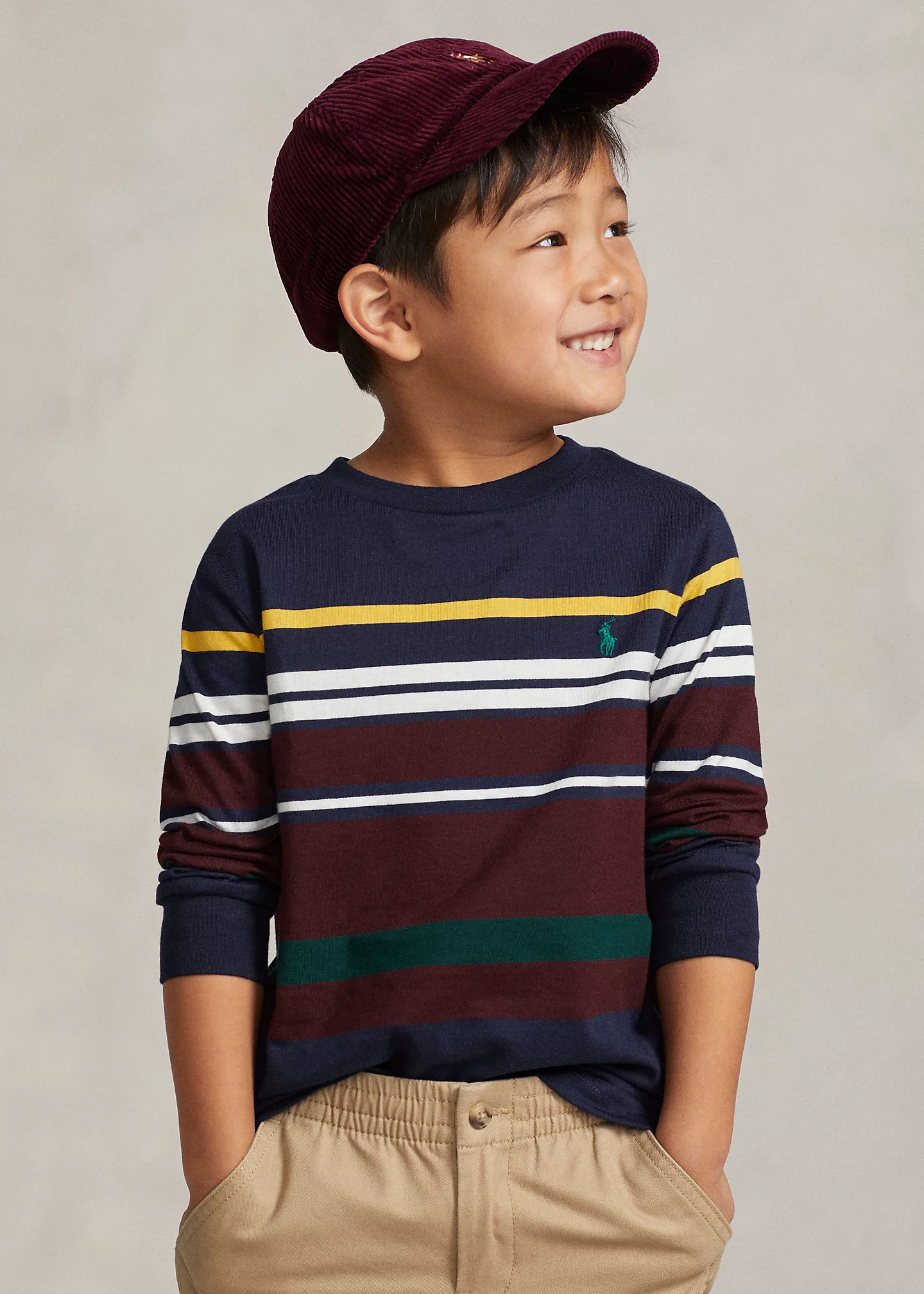 Striped Cotton Jersey Long-Sleeve Tee