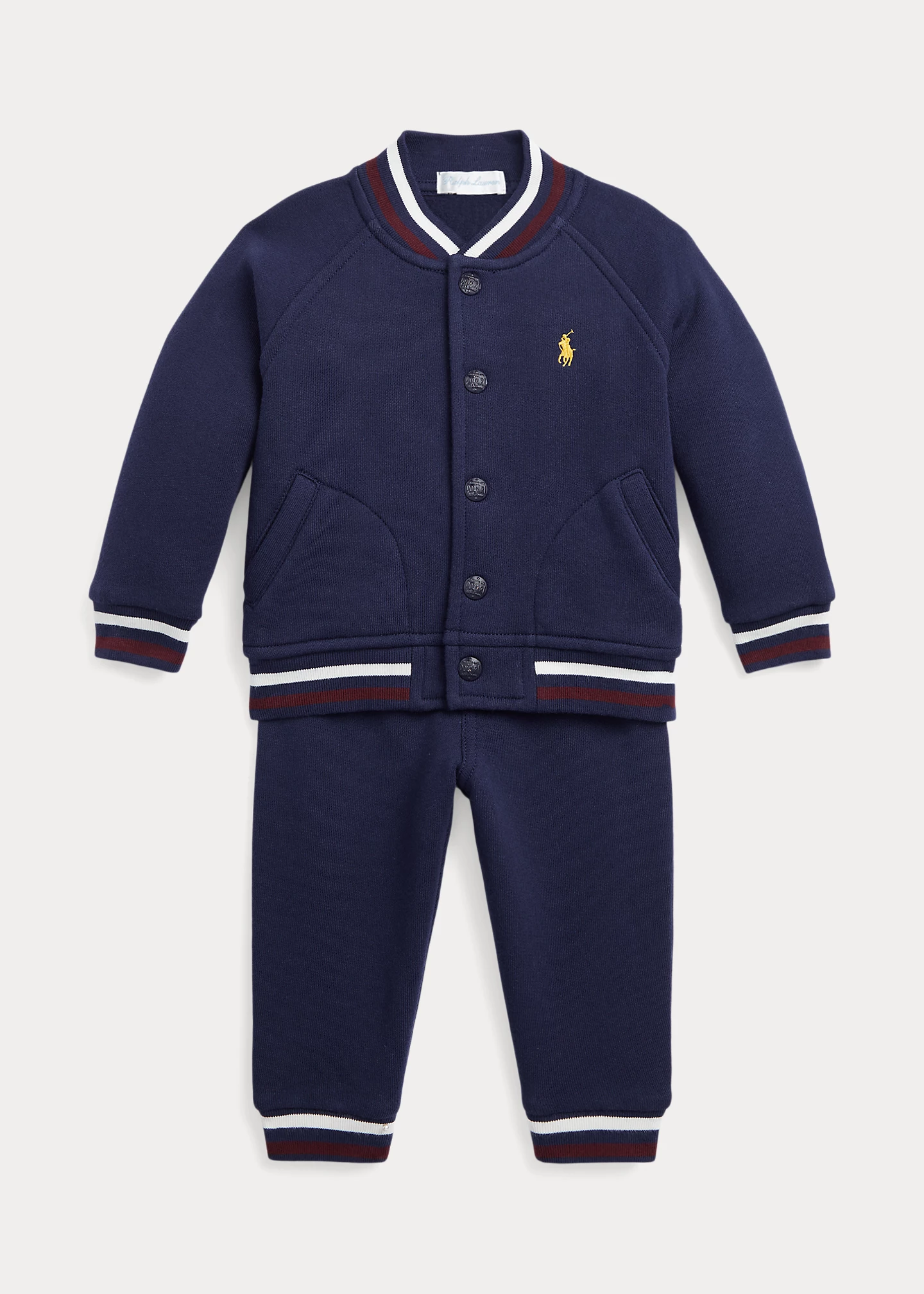 Fleece Baseball Jacket & Jogger Pant Set