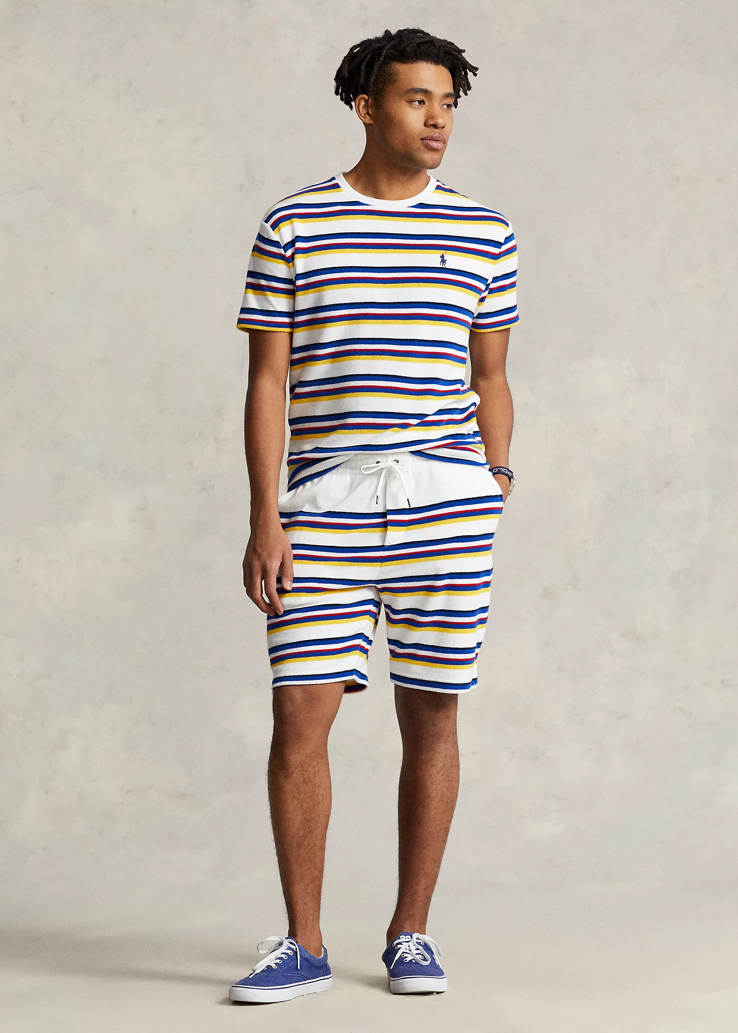 8-Inch Striped Terry Short