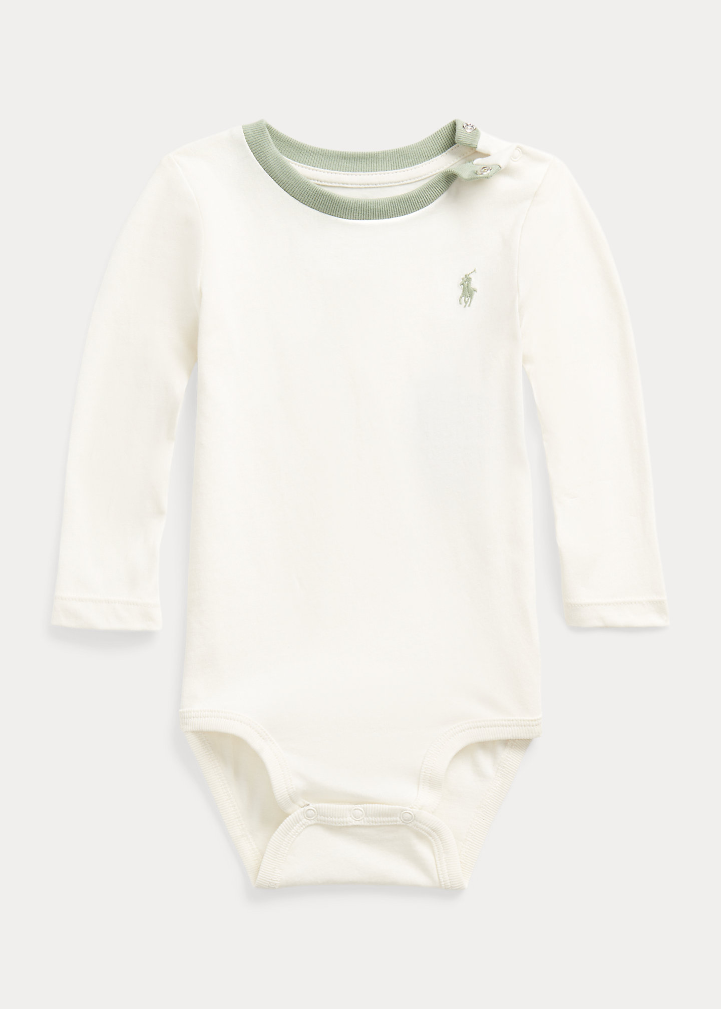 Cotton Jersey Long-Sleeve Bodysuit