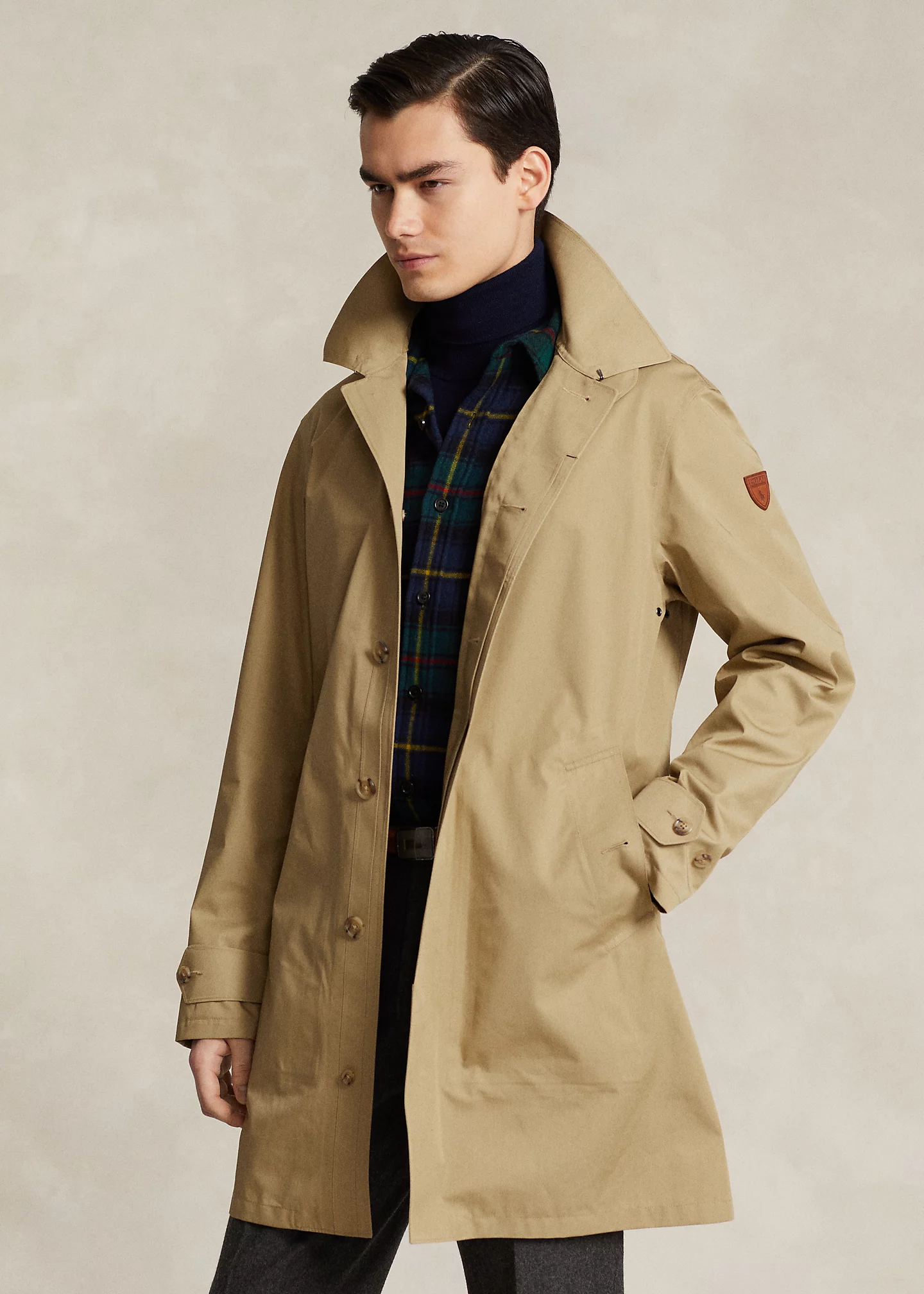 Water-Repellent Hooded Walking Coat