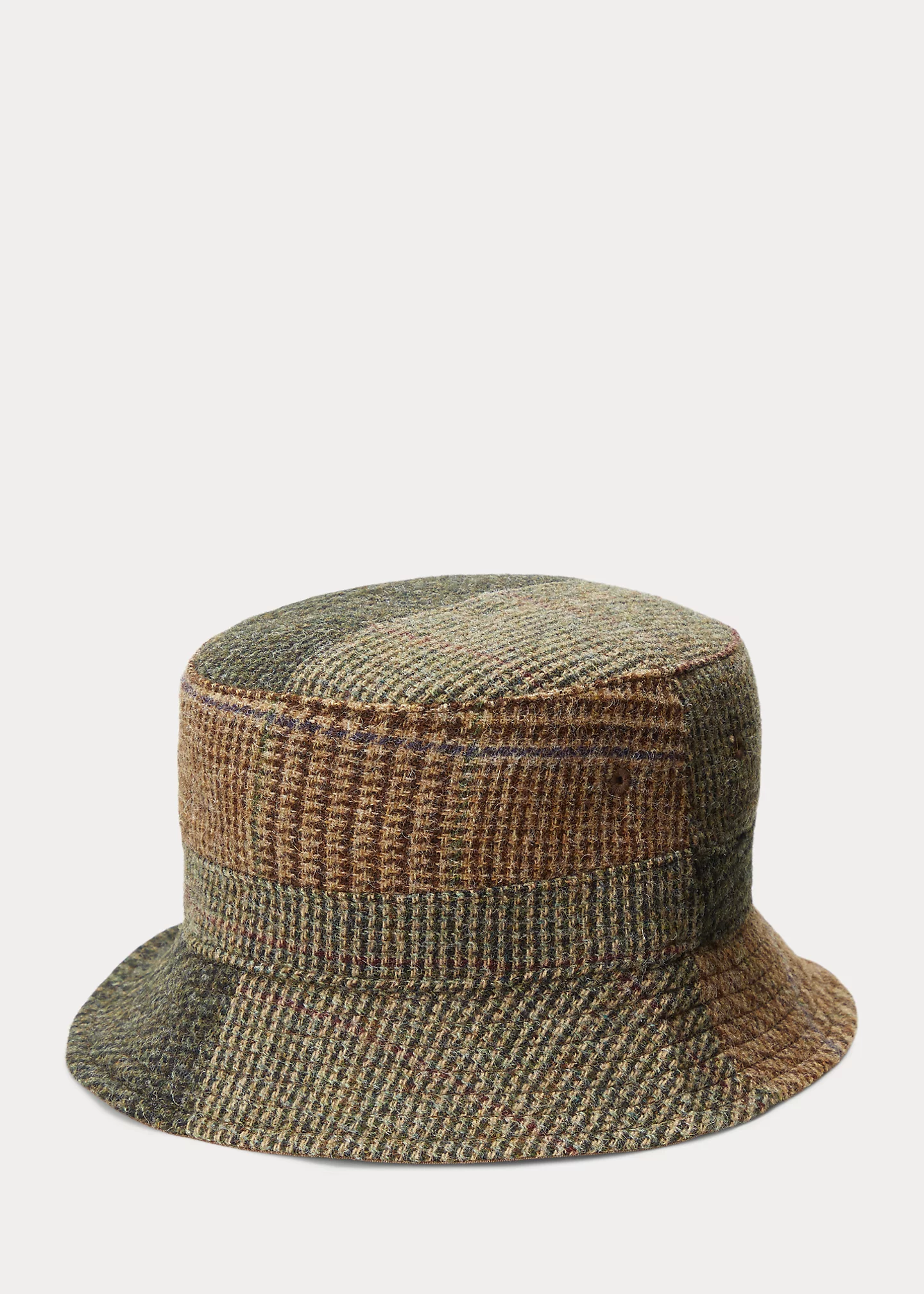 Wool Tweed Patchwork Bucket Hat