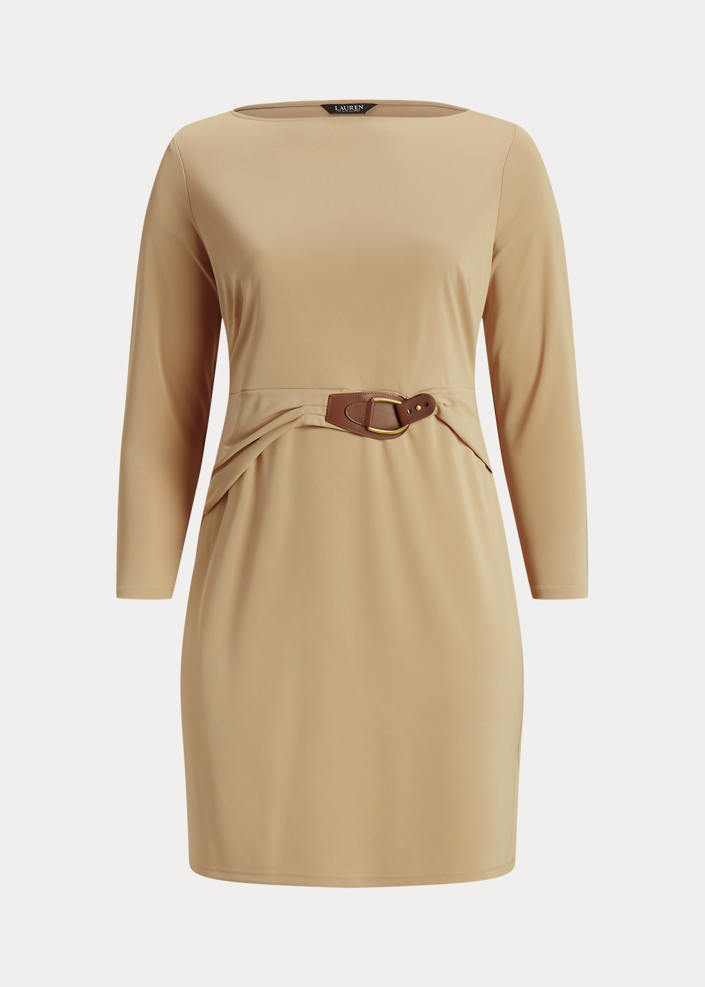Buckle-Trim Jersey Dress