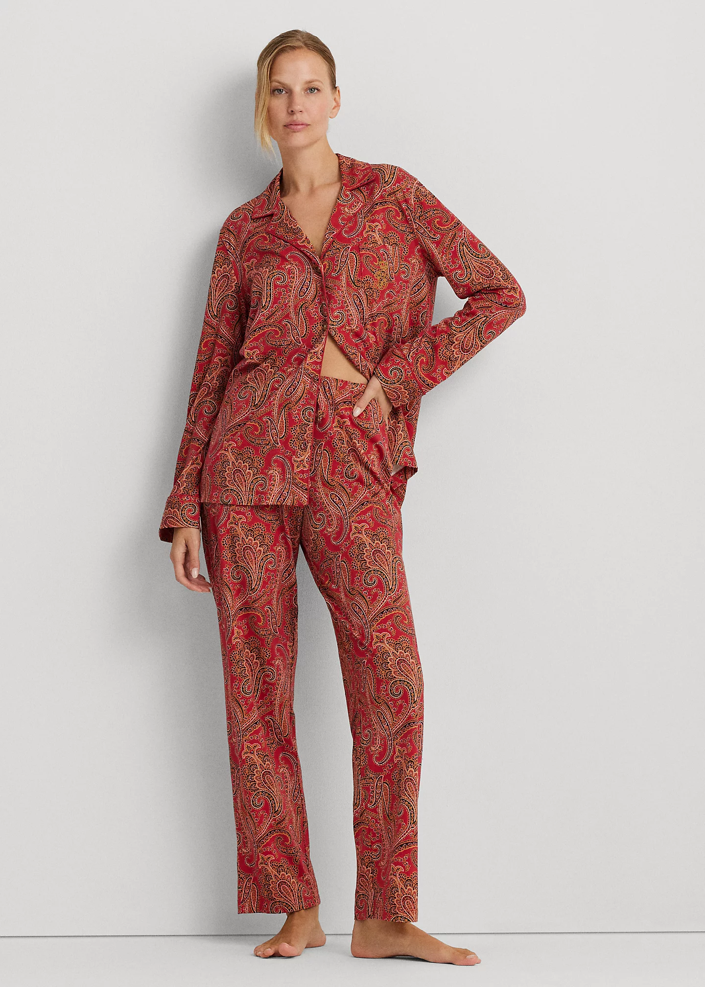 Paisley Cotton-Blend Jersey Sleep Set