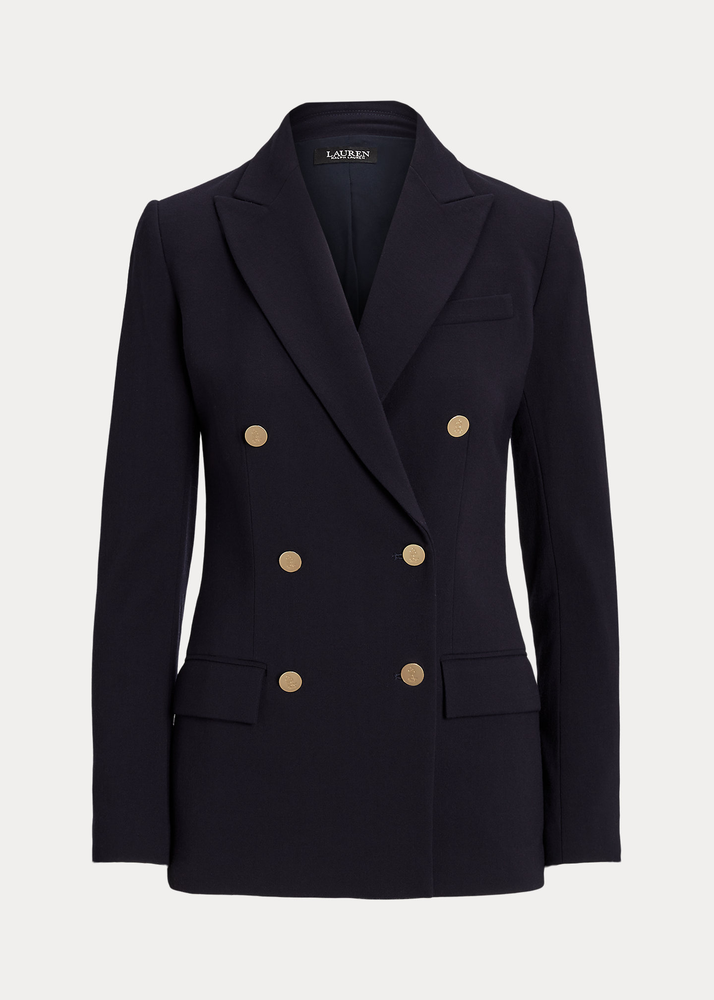 Double-Breasted Wool Crepe Blazer