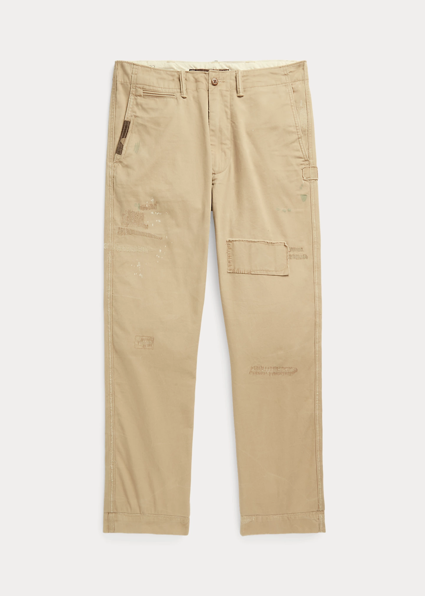 Relaxed Fit Distressed Chino Pant