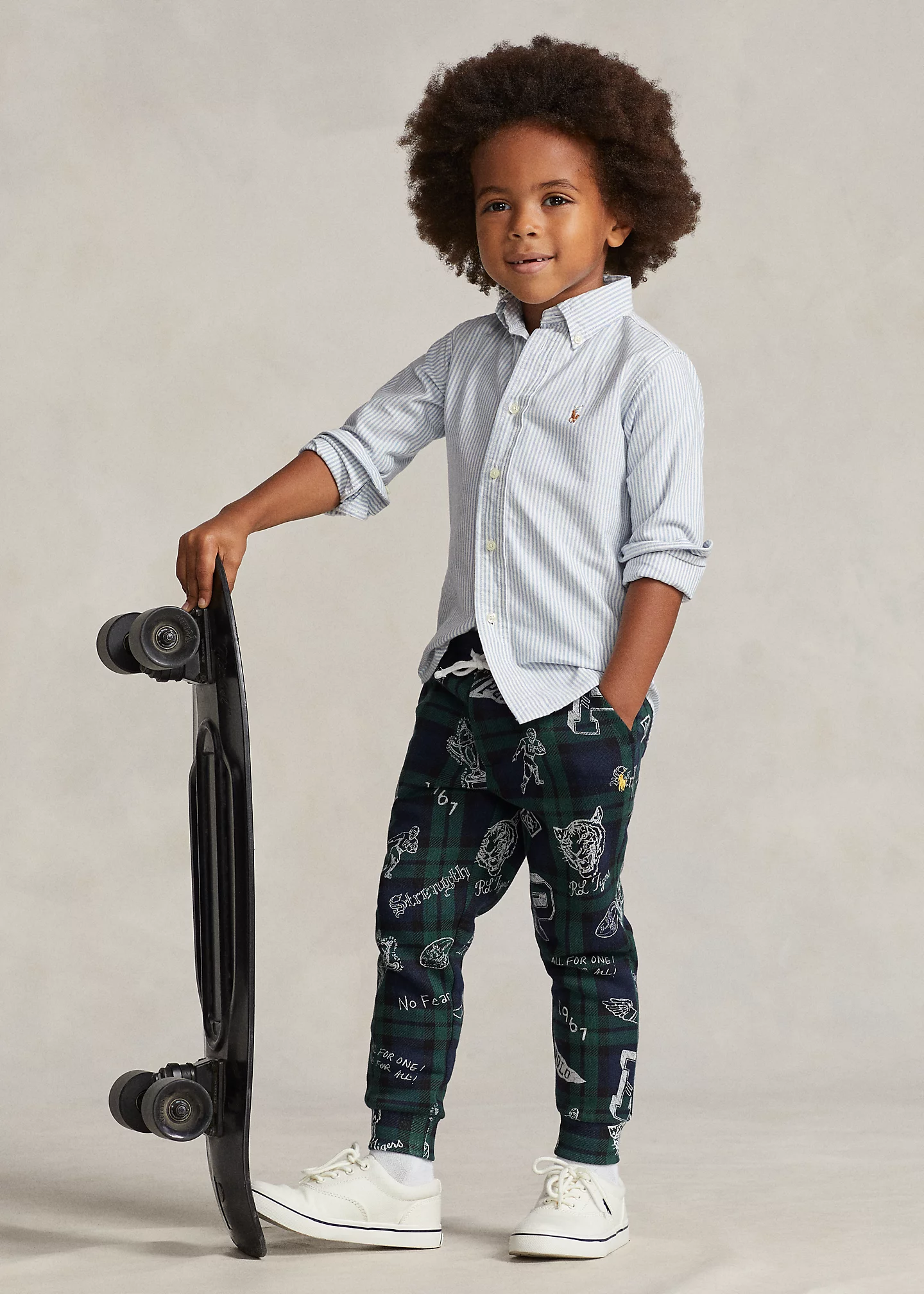 Plaid Fleece Graphic Jogger Pant