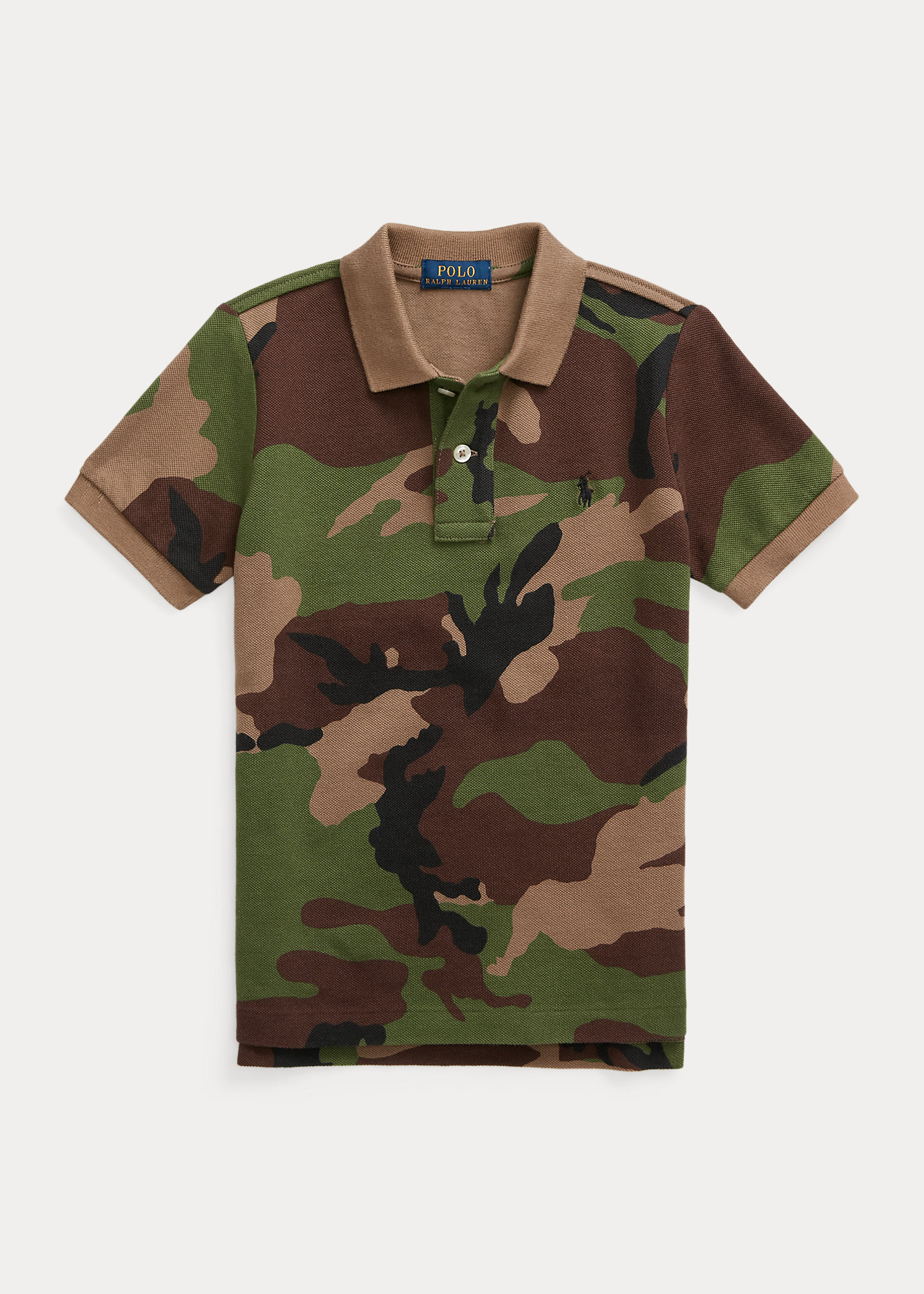 Camo Cotton Mesh Polo Shirt