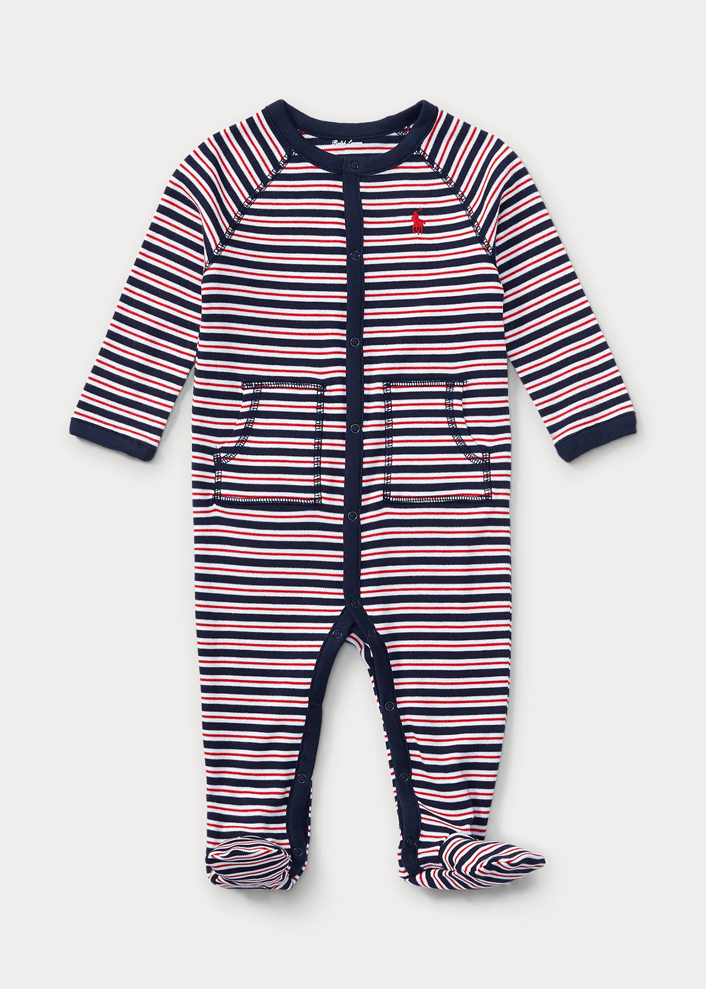 Striped Cotton Footed Coverall