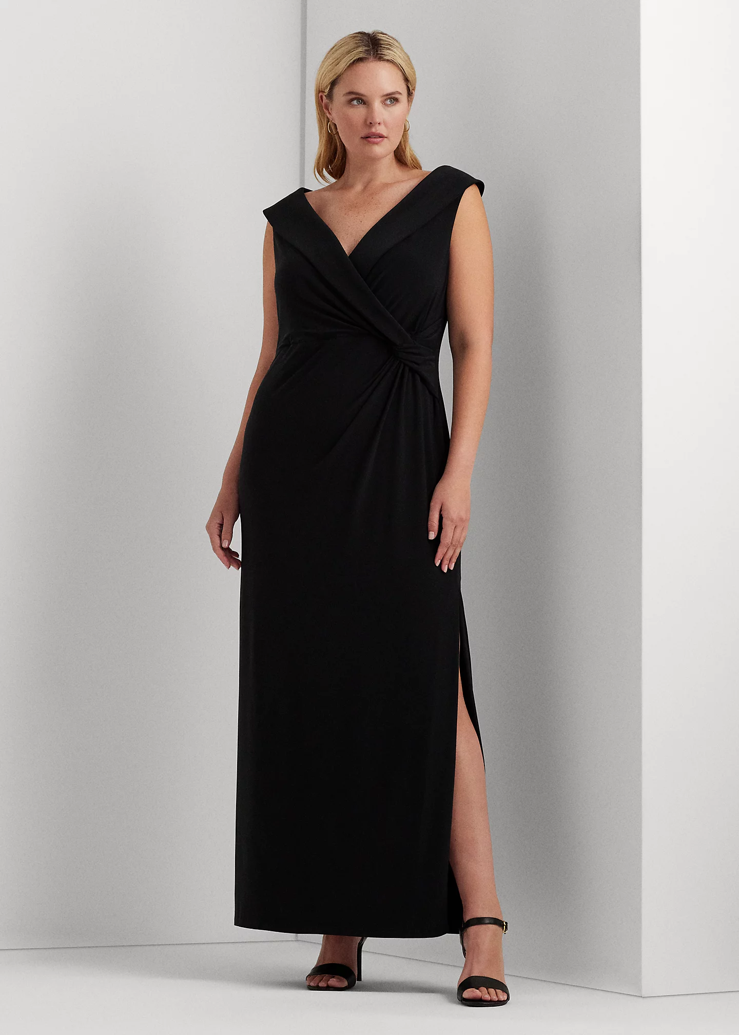 Jersey Off-the-Shoulder Gown
