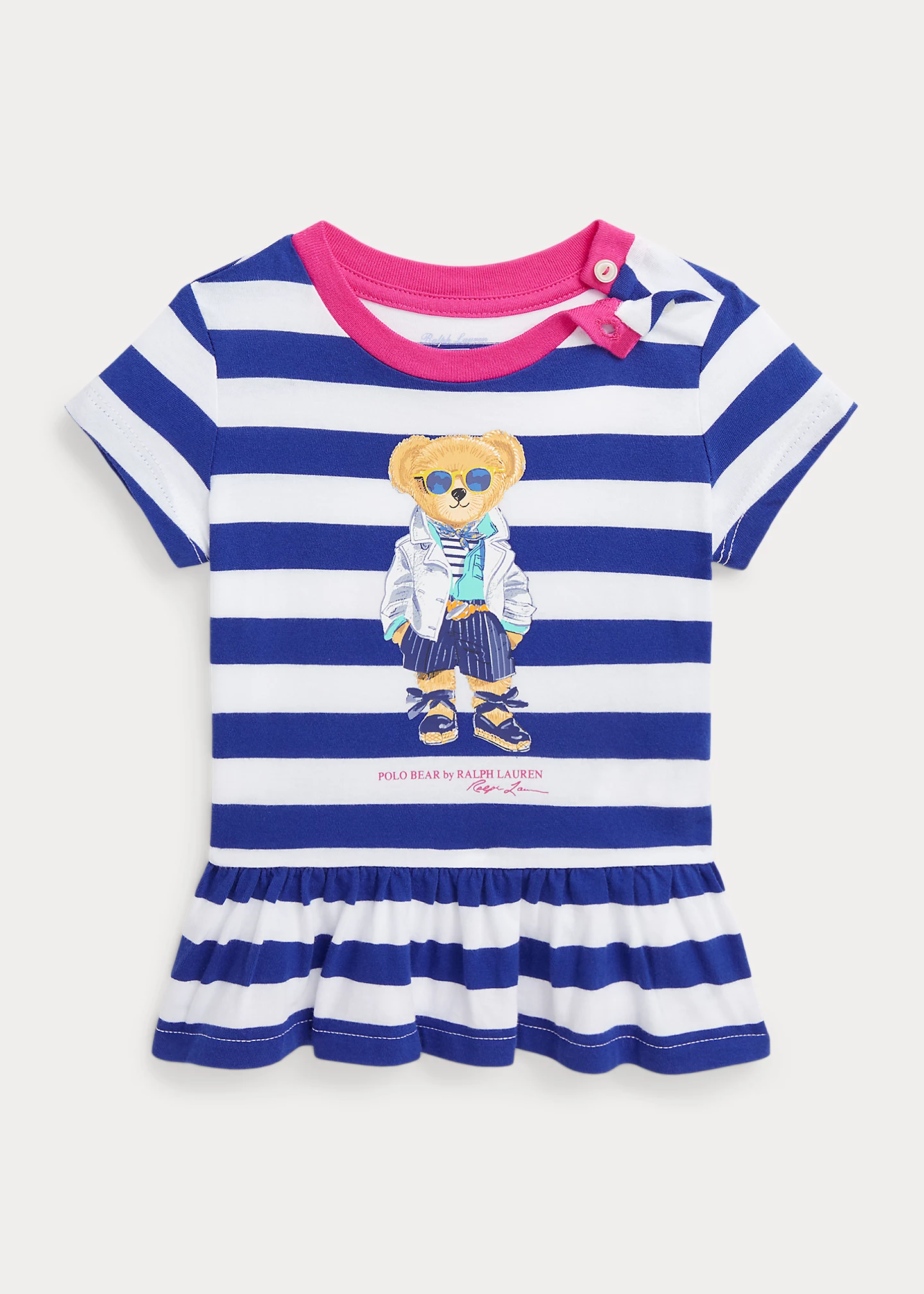 Polo Bear Cotton Jersey Peplum Tee