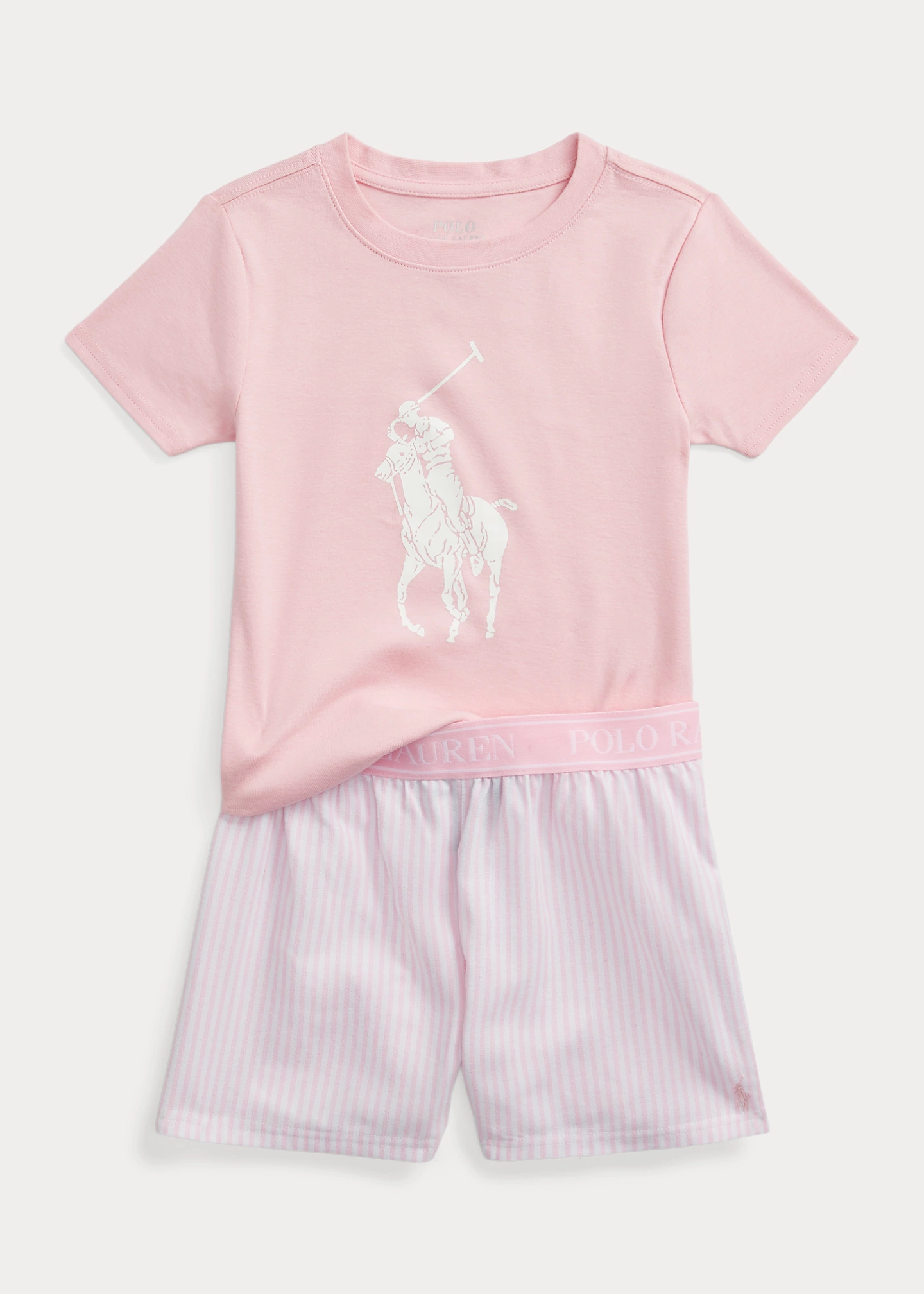 Cotton Tee & Flannel Short Sleep Set