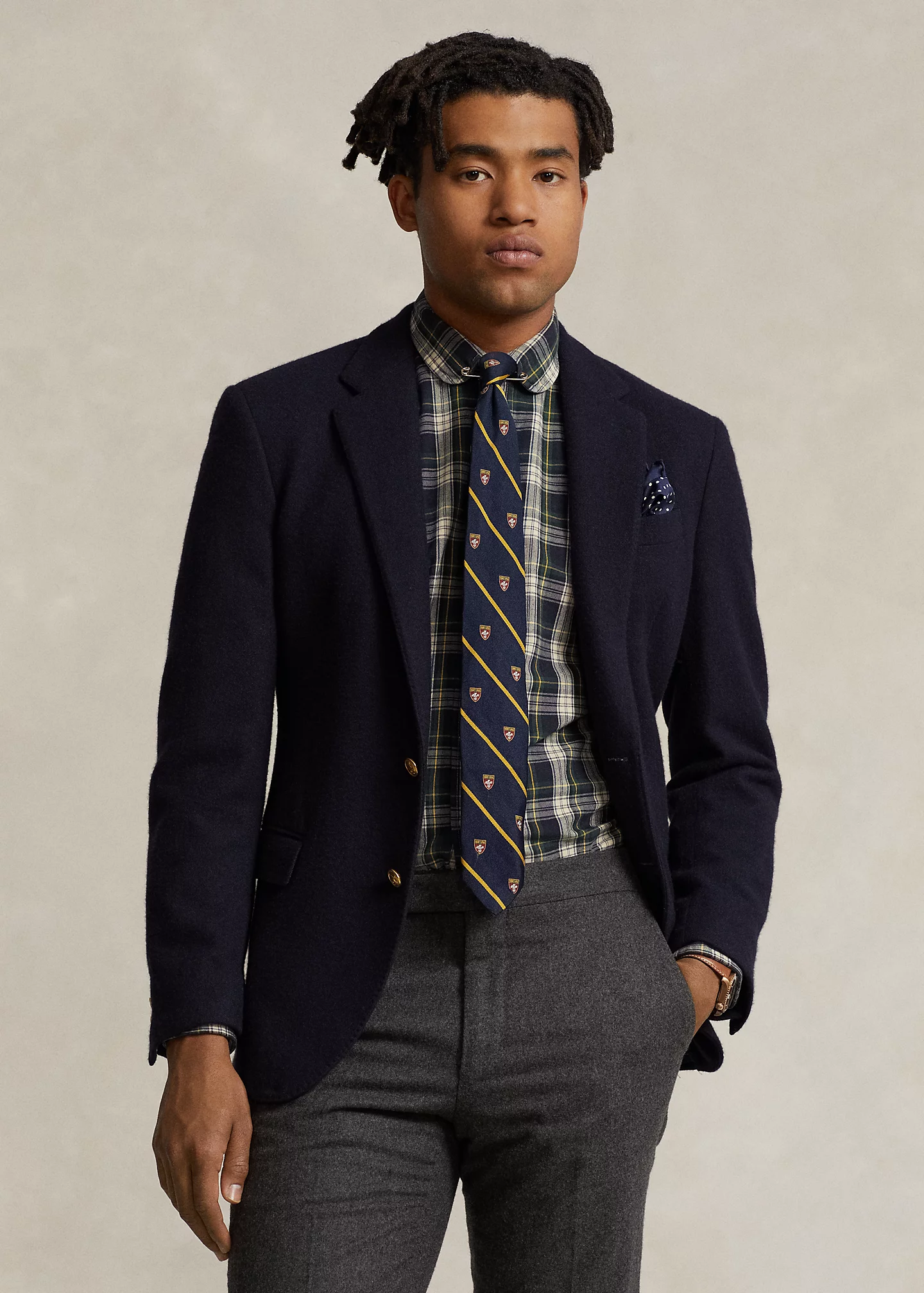 Classic Fit Plaid Oxford Shirt