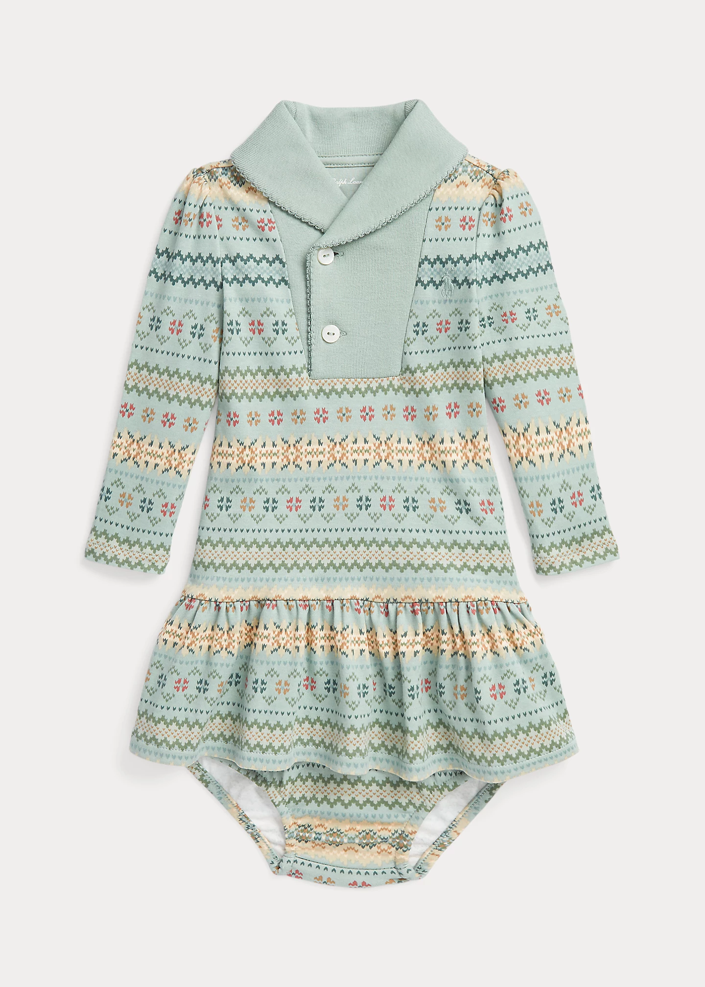 Fair Isle Shawl Cotton Dress & Bloomer