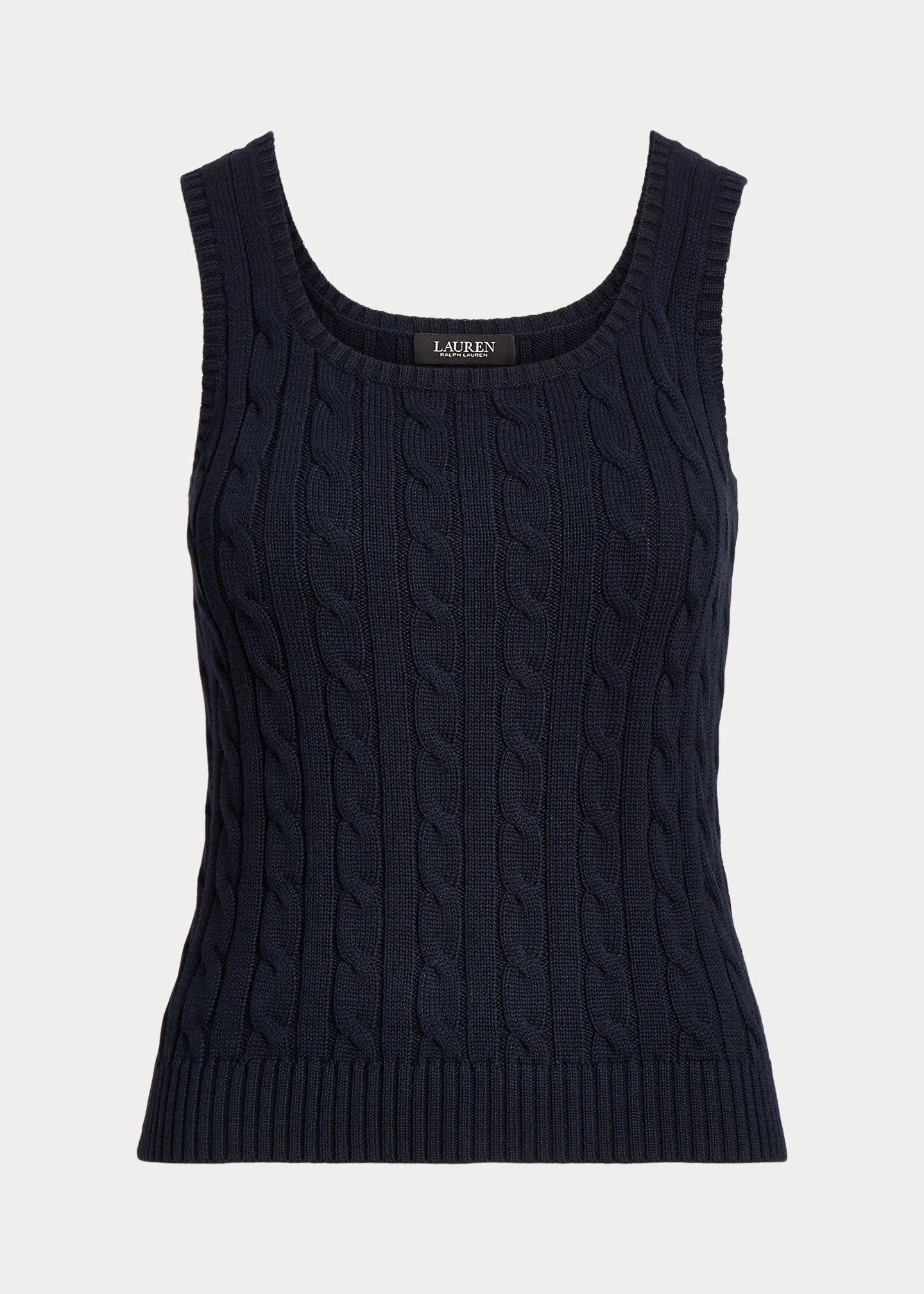Sleeveless Cable-Knit Sweater