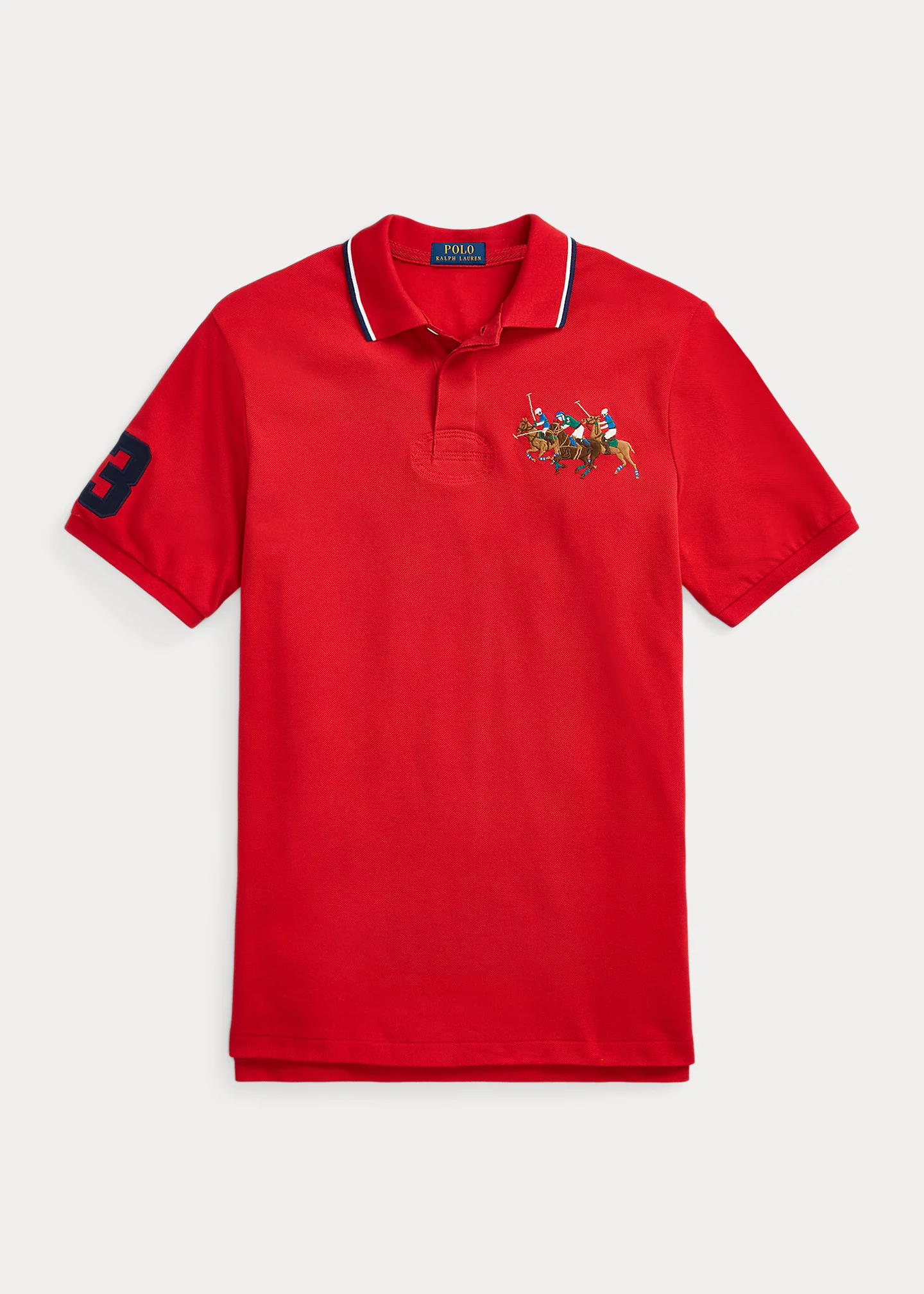 Classic Fit Triple-Pony Mesh Polo Shirt