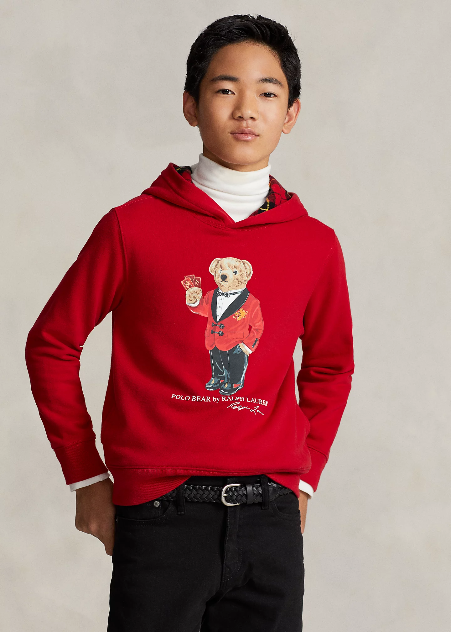 Lunar New Year Polo Bear Fleece Hoodie