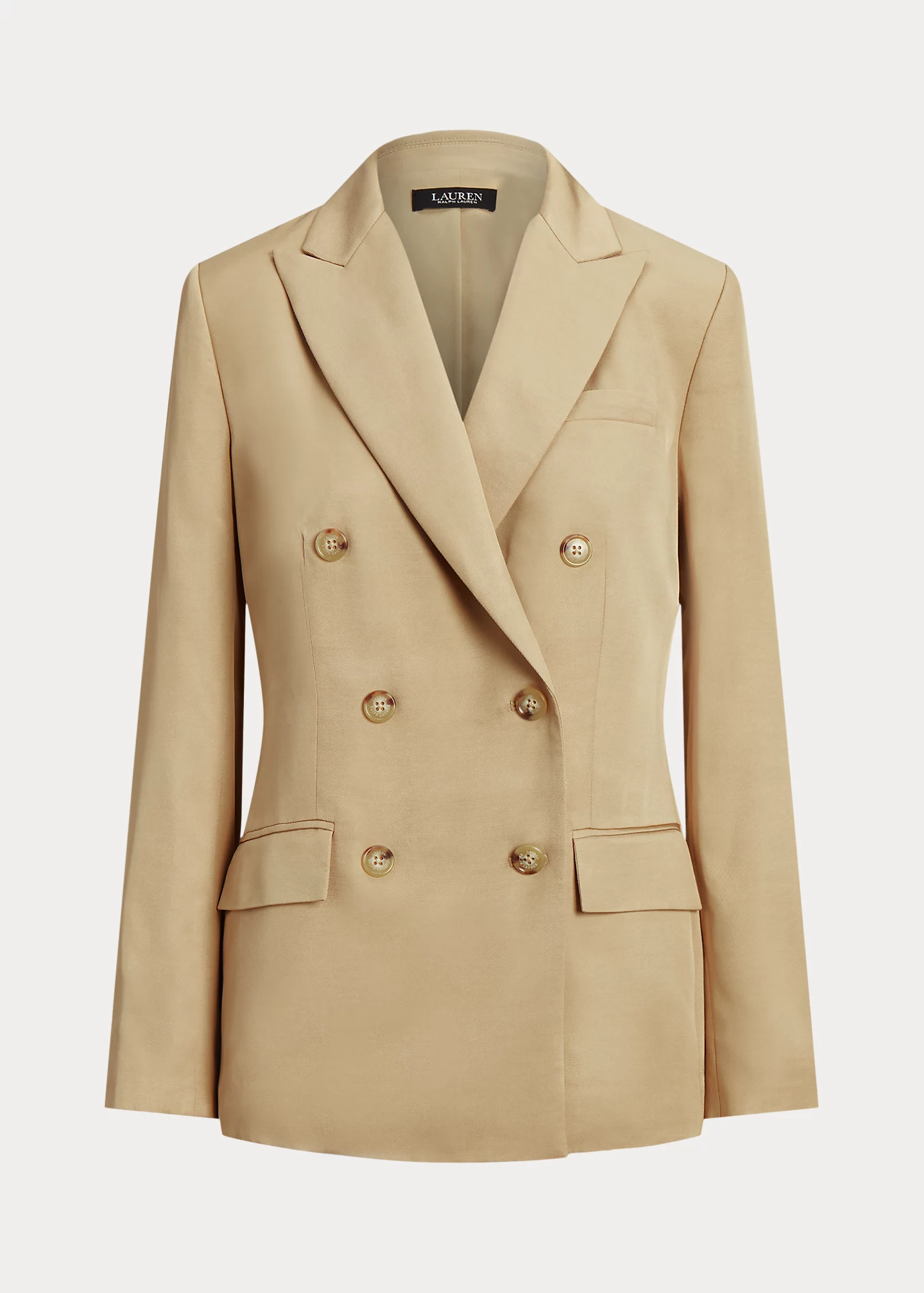 Double-Breasted Twill Blazer