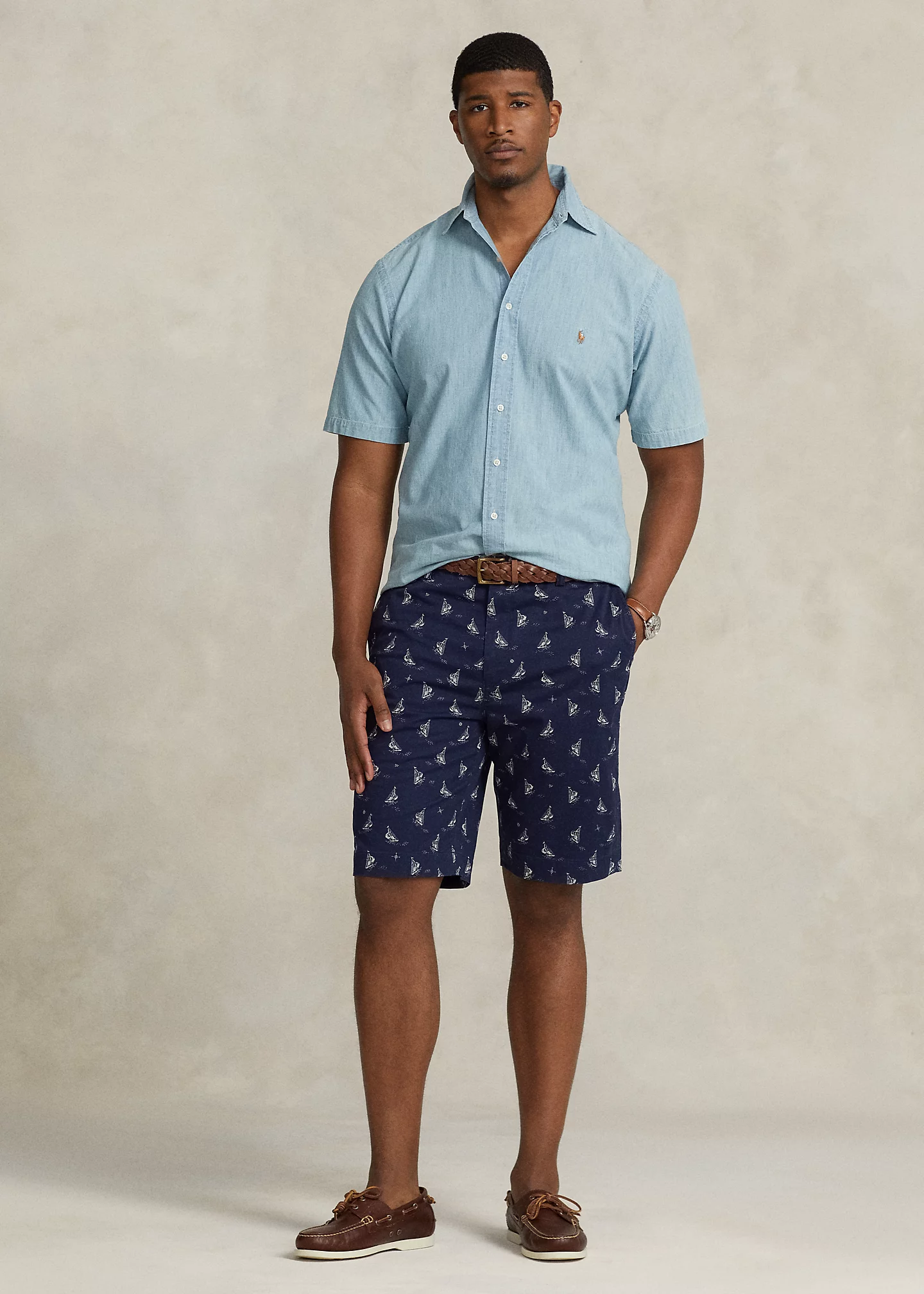 Classic Fit Boat Stretch Chino Short