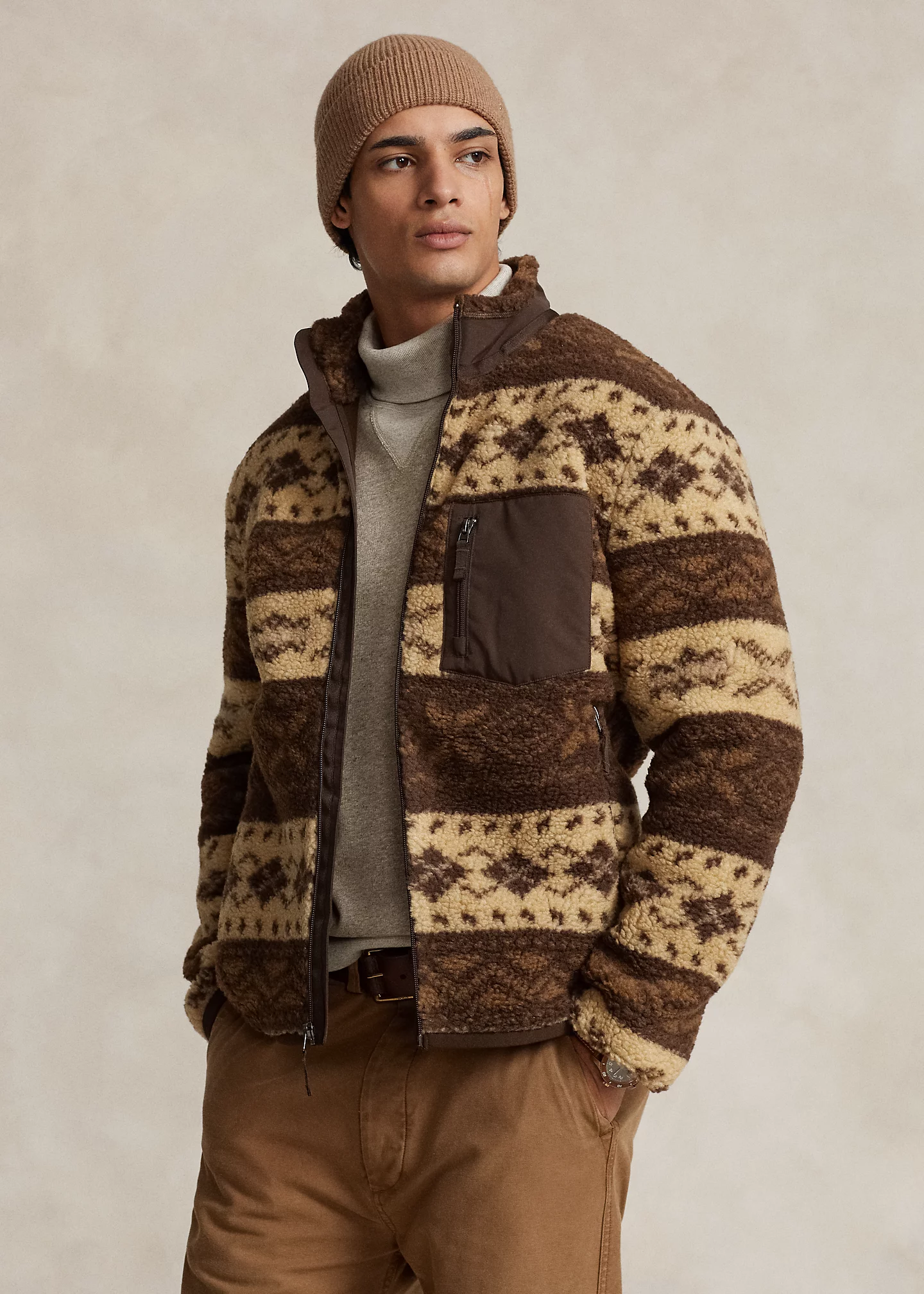 Patterned Hybrid Jacket