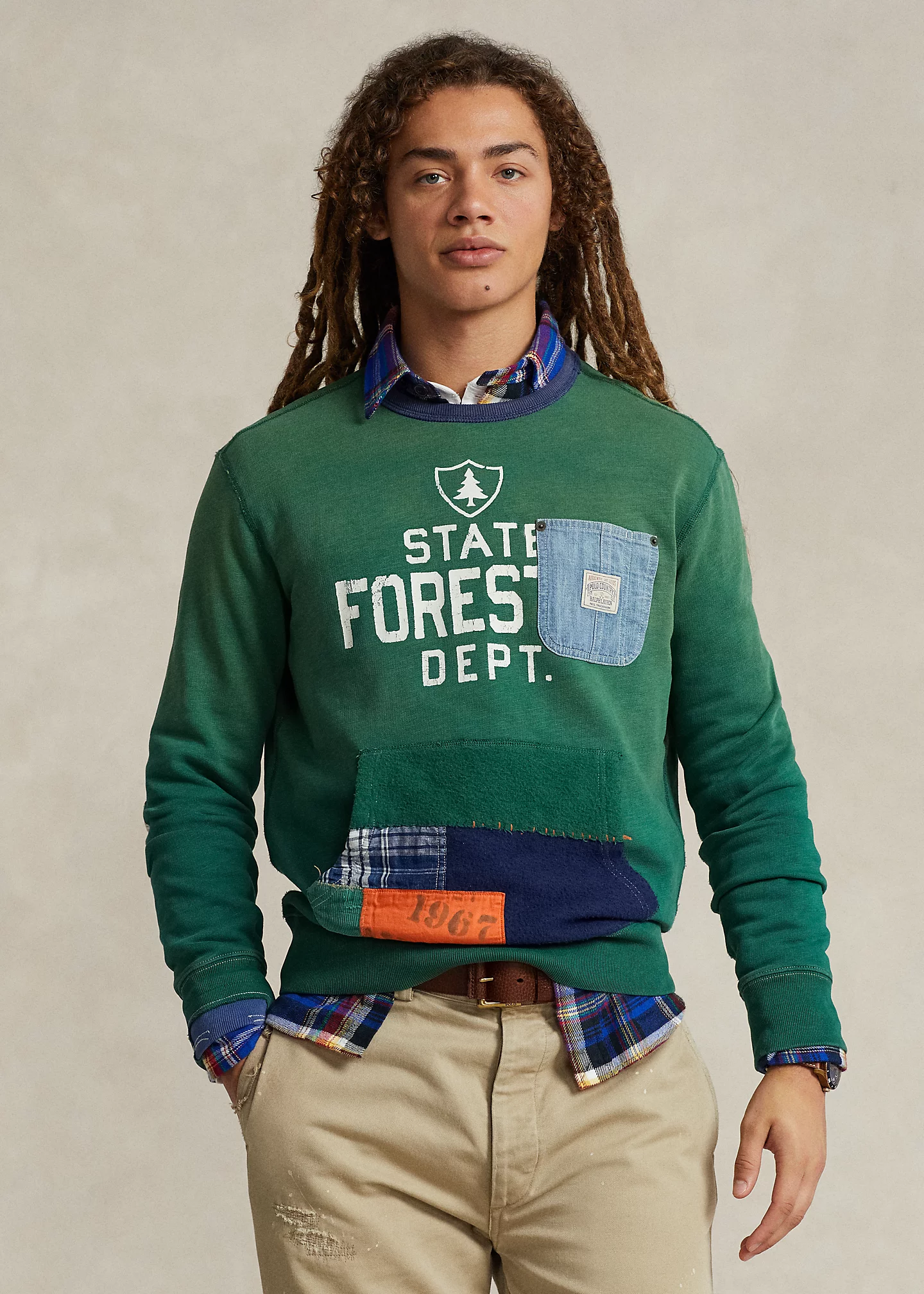 Patchwork Fleece Sweatshirt