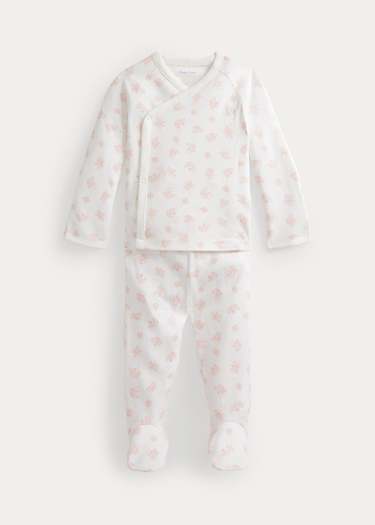 Bear-Print Organic Cotton Top & Pant Set