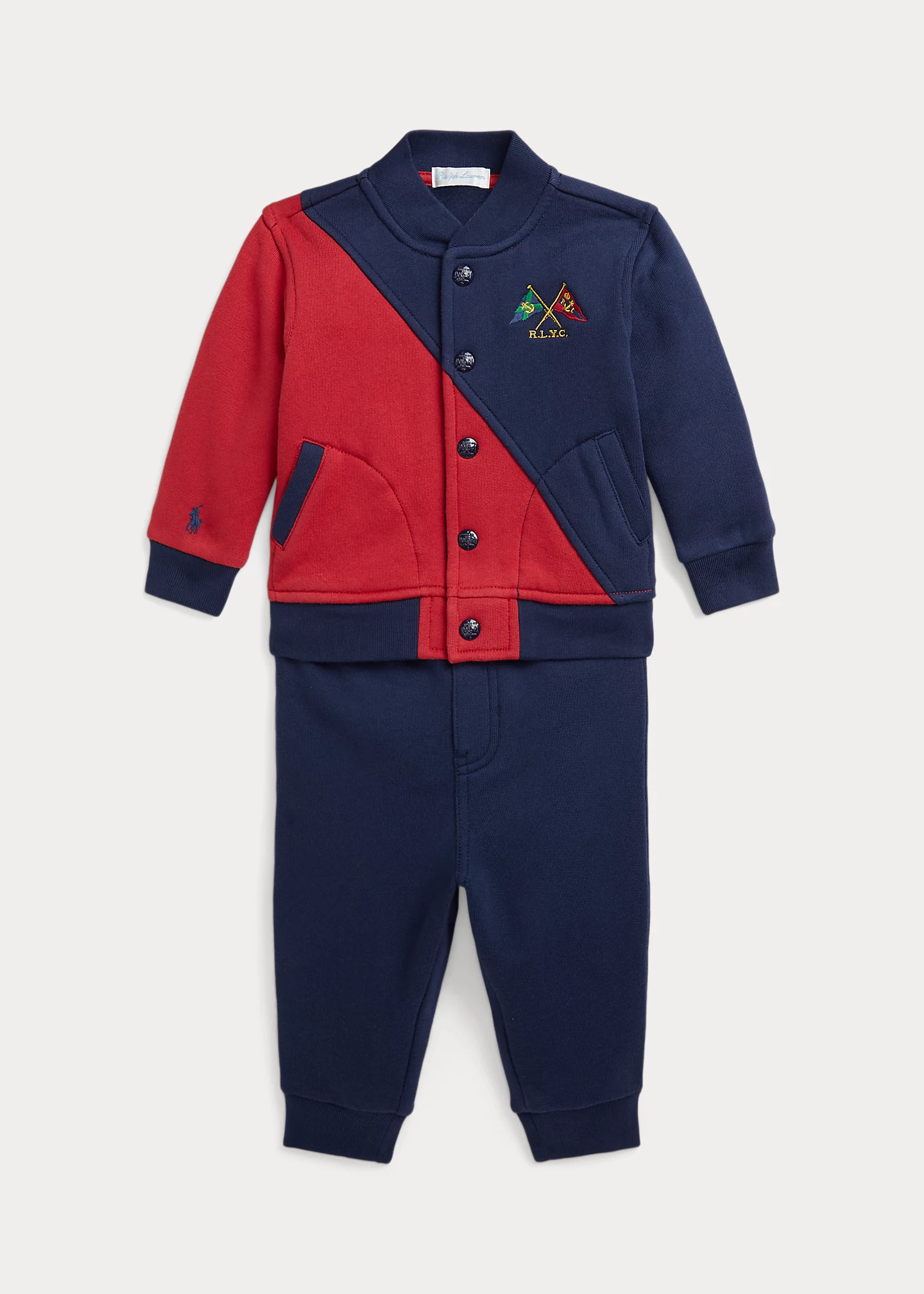 Fleece Baseball Jacket & Jogger Pant Set